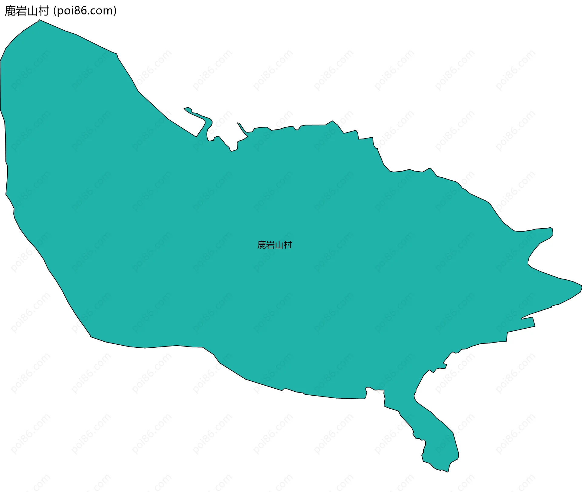 鹿岩山村边界地图