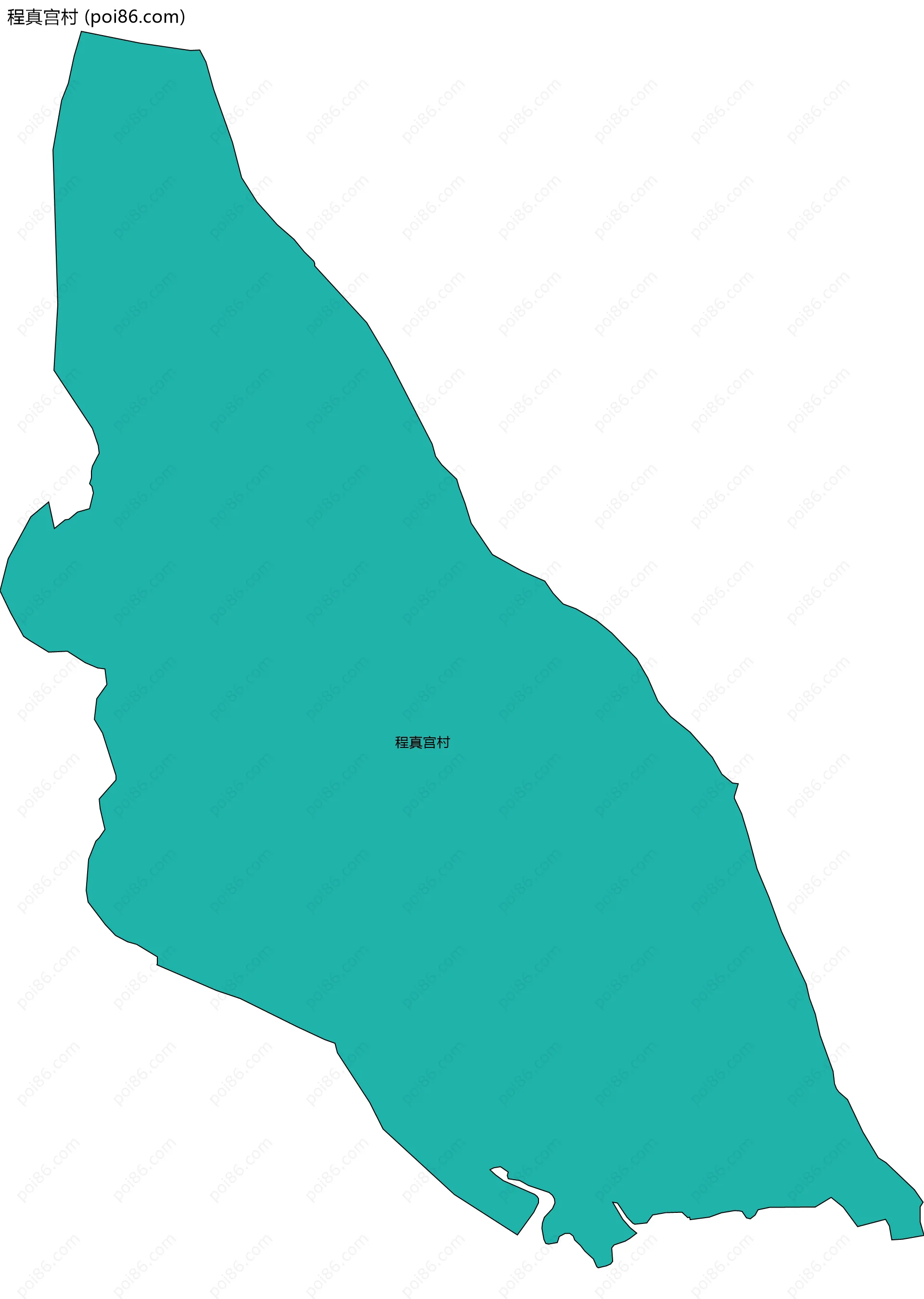 程真宫村边界地图