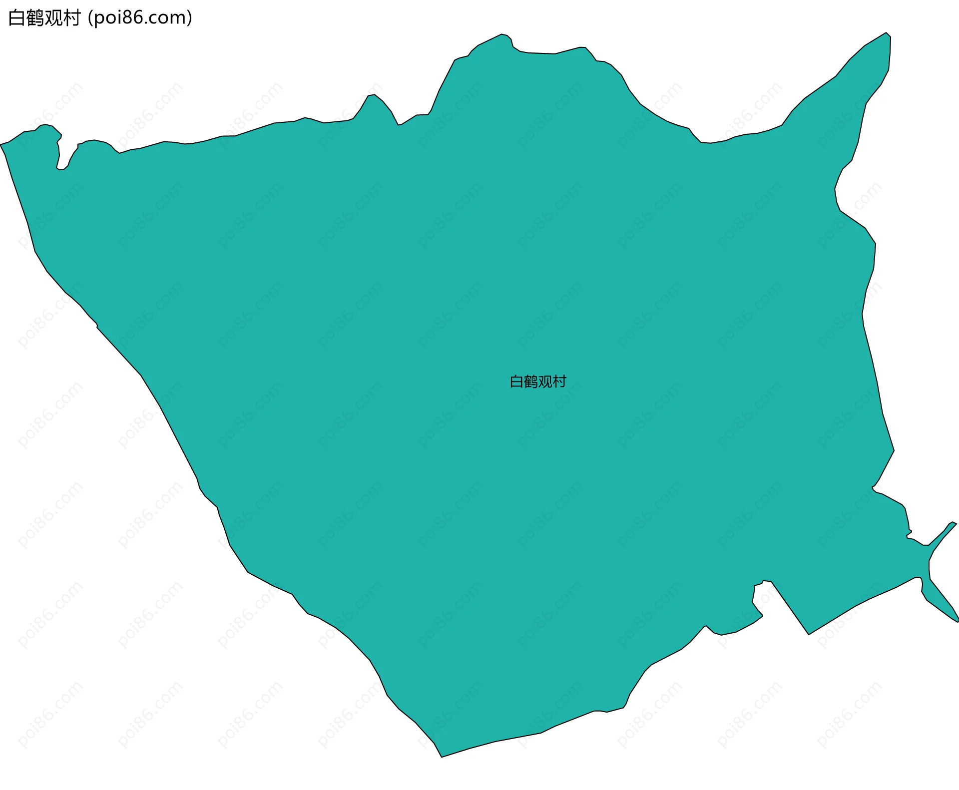 白鹤观村边界地图