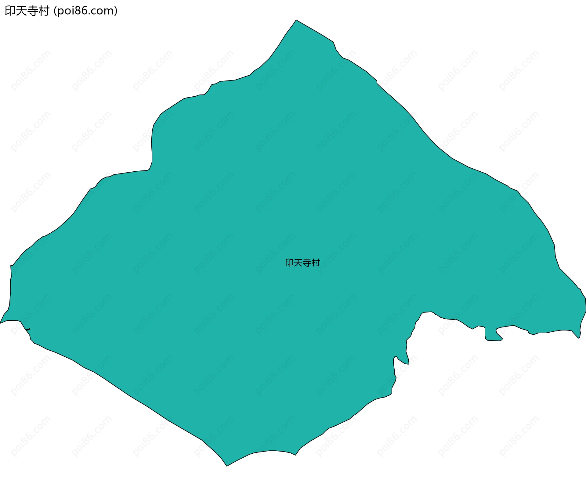 印天寺村边界地图