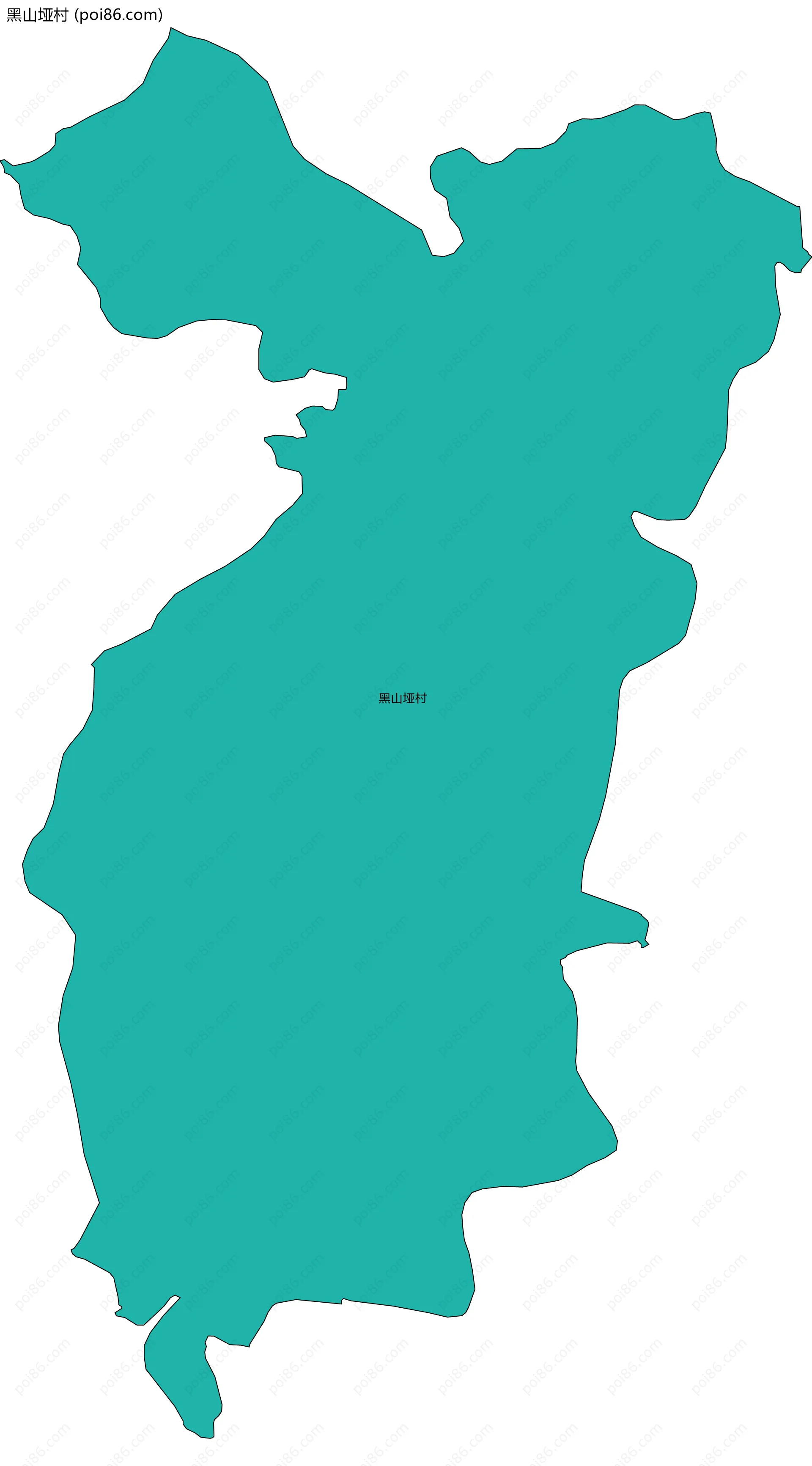 黑山垭村边界地图