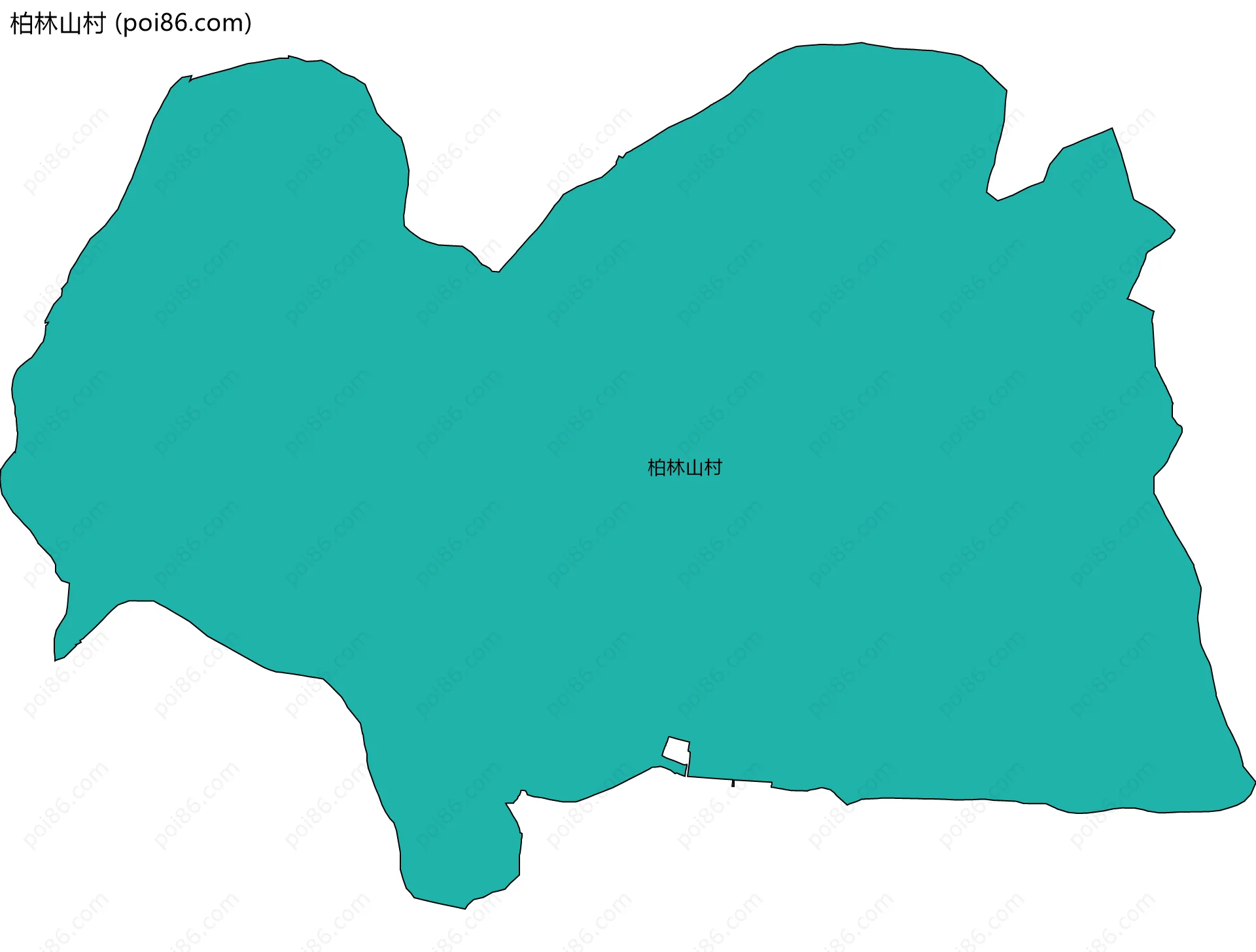 柏林山村边界地图