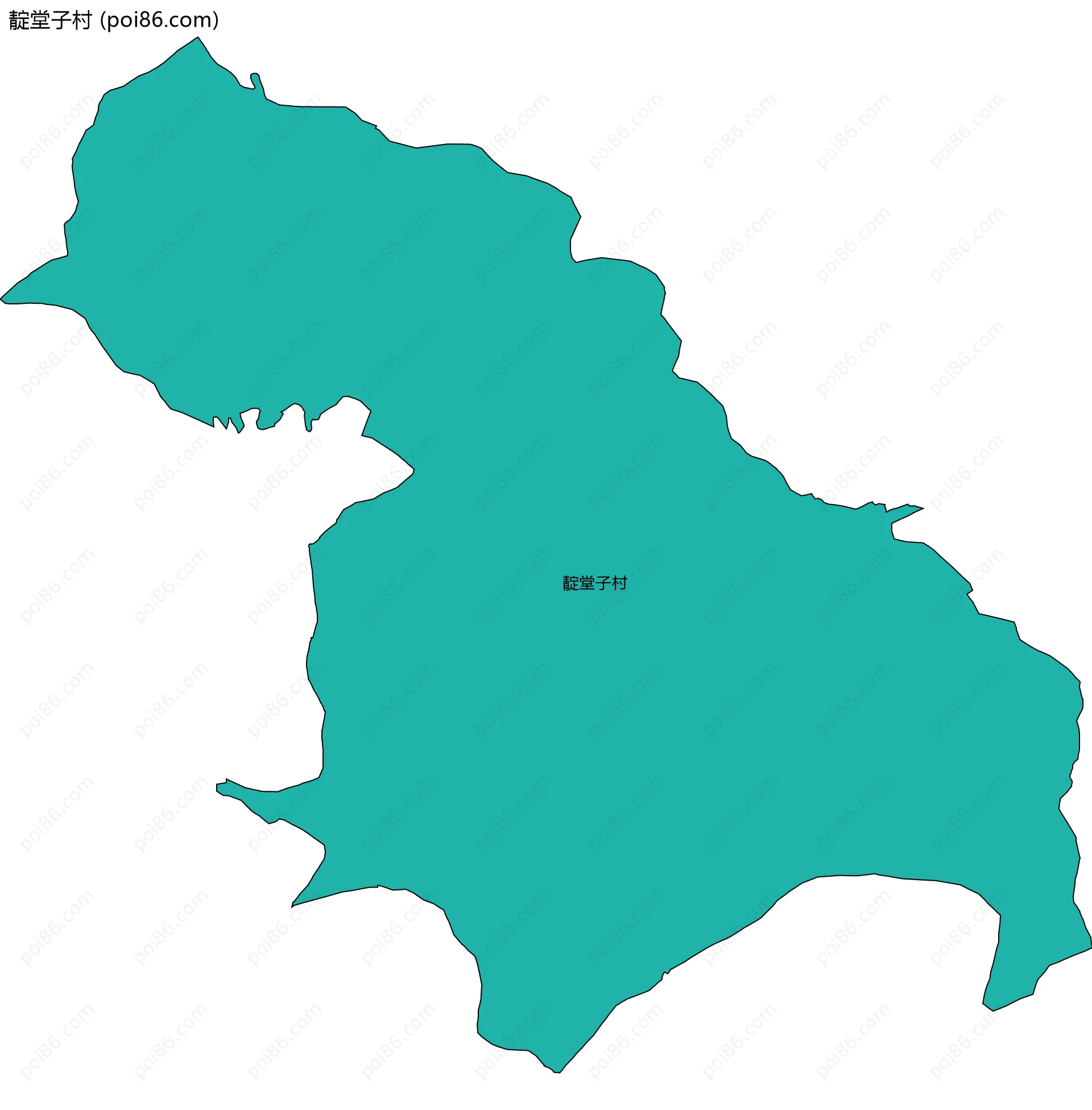 靛堂子村边界地图