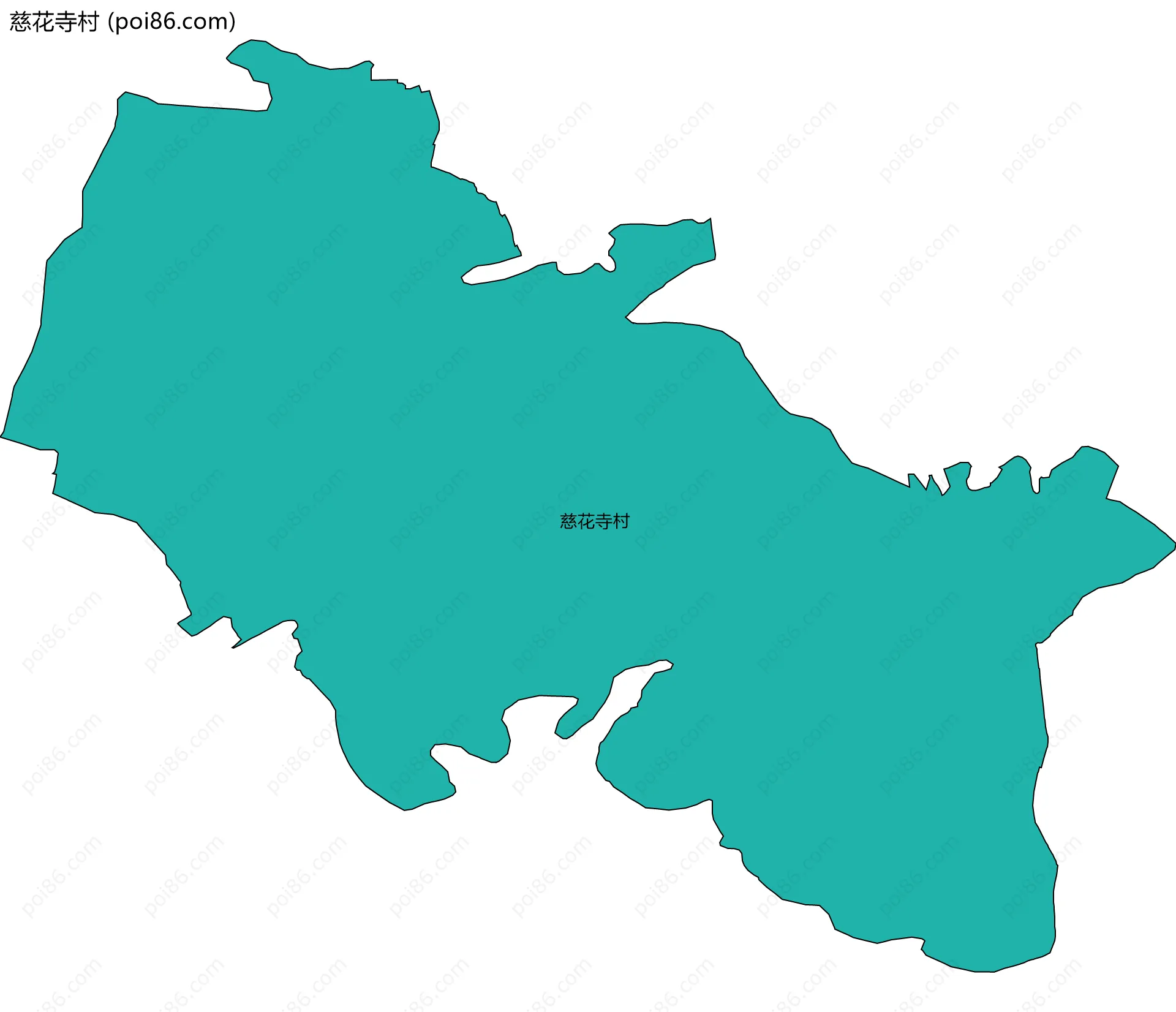 慈花寺村边界地图