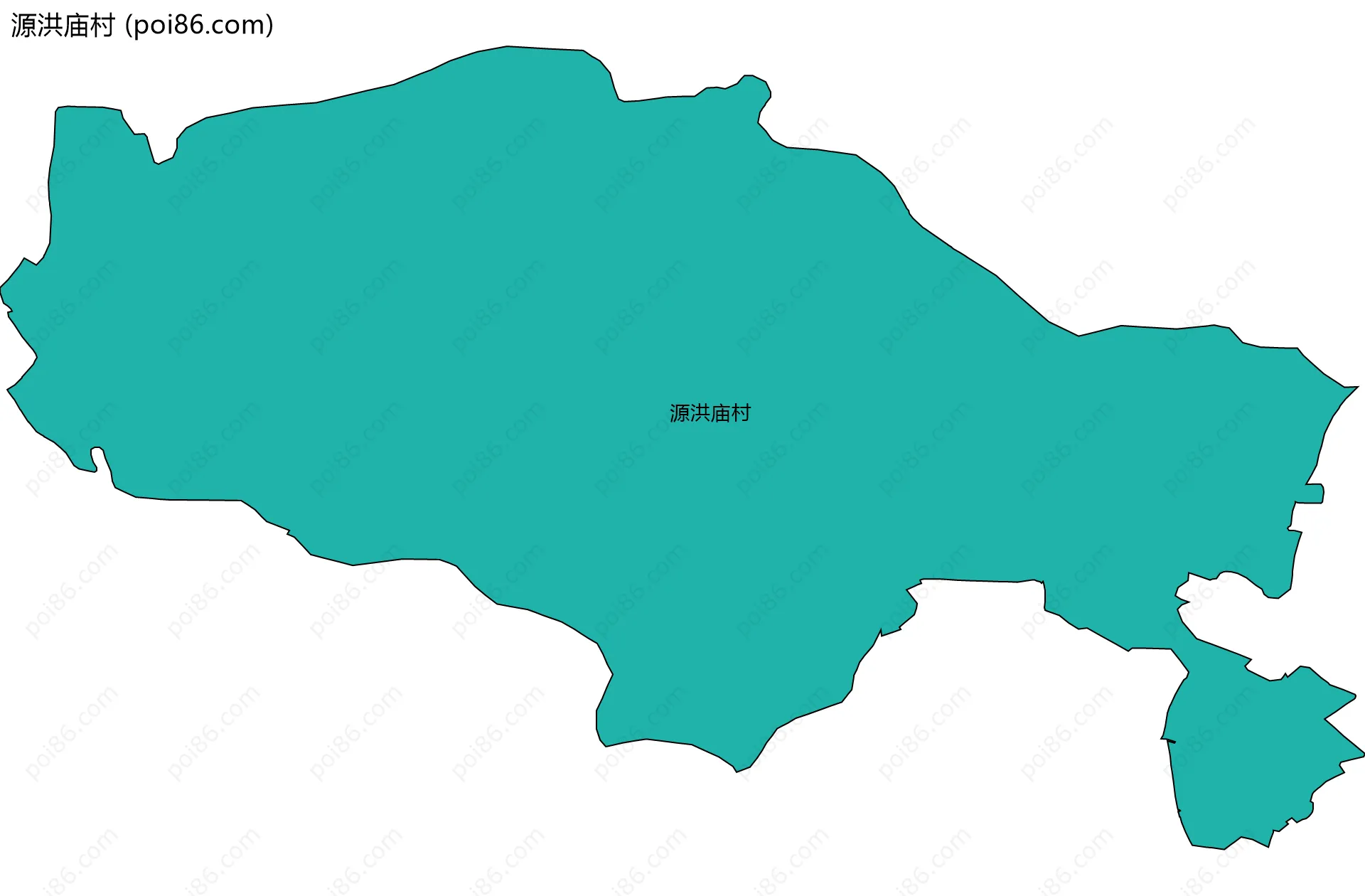 源洪庙村边界地图