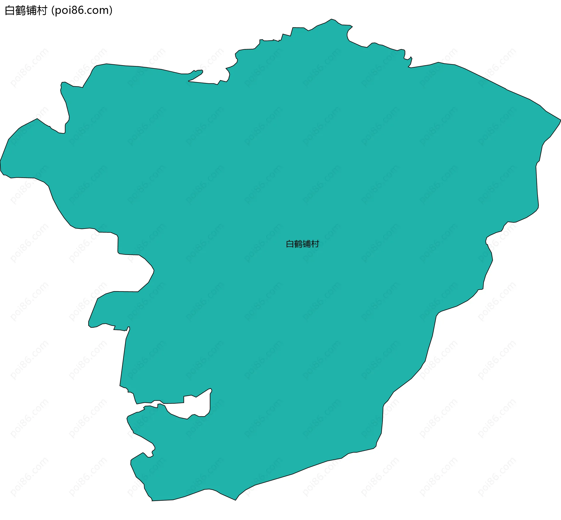 白鹤铺村边界地图