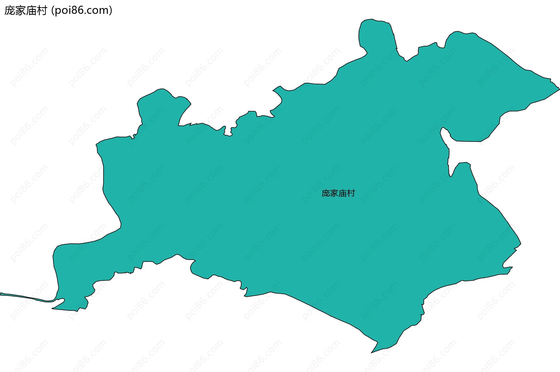 庞家庙村边界地图