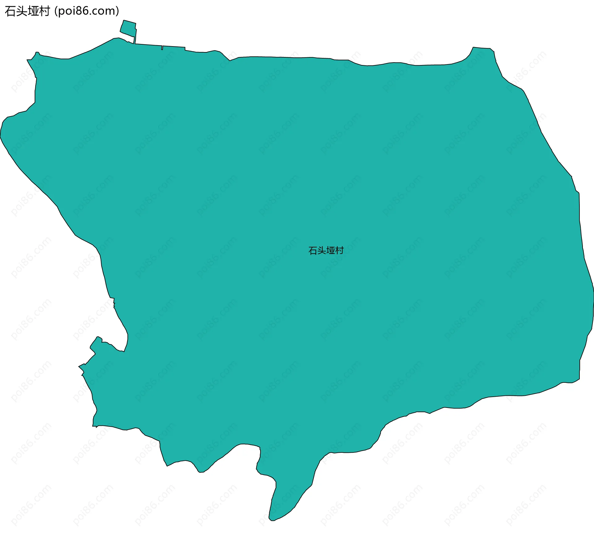 石头垭村边界地图