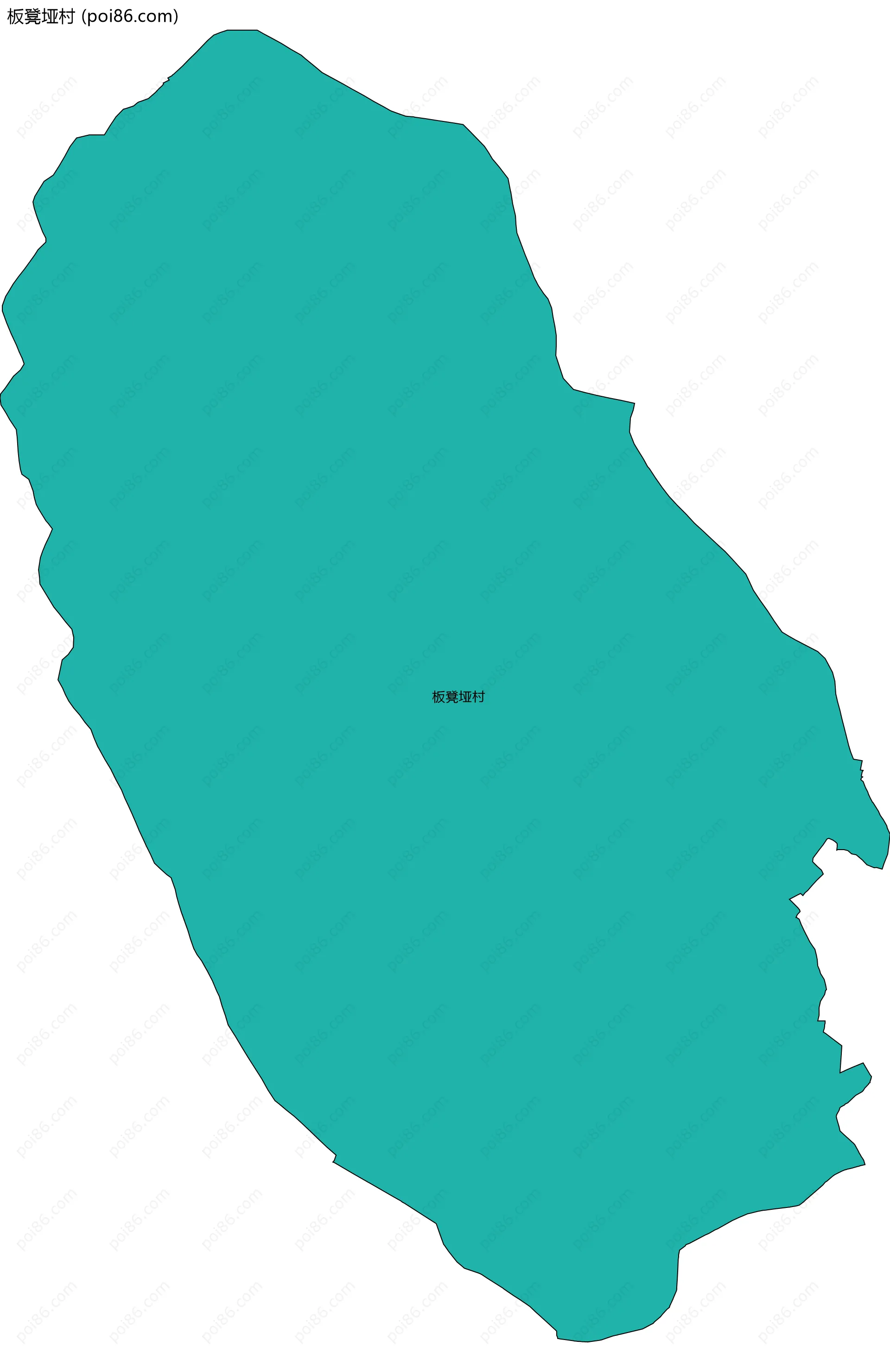 板凳垭村边界地图