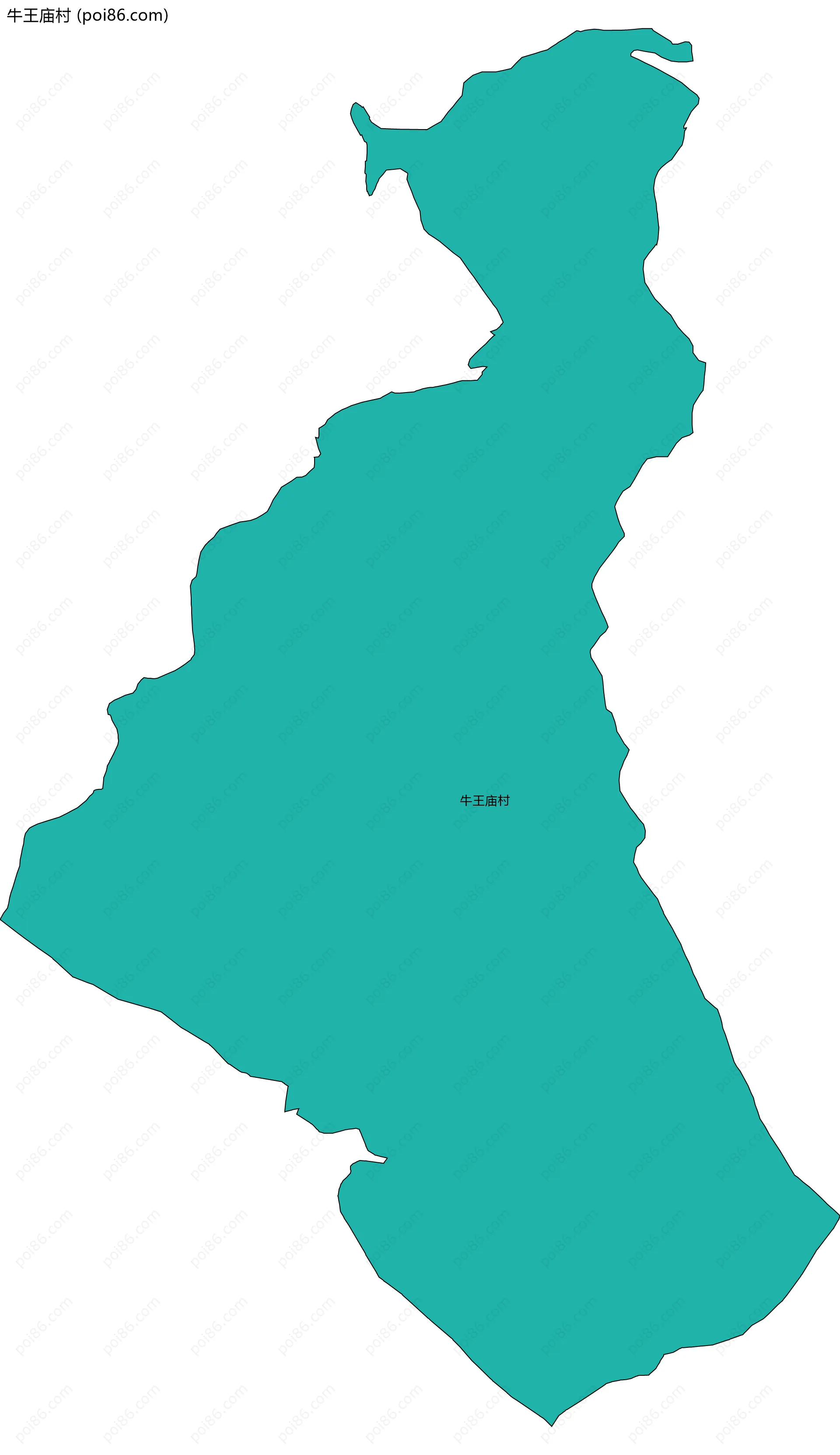 牛王庙村边界地图