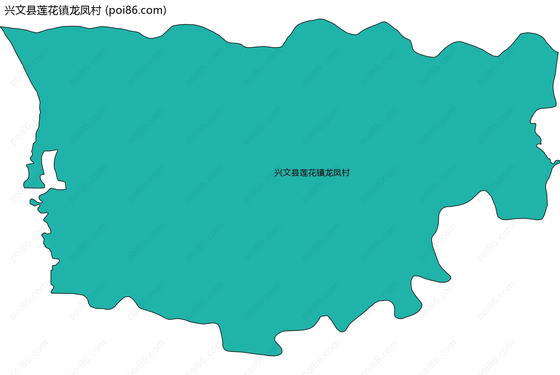 兴文县莲花镇龙凤村边界地图