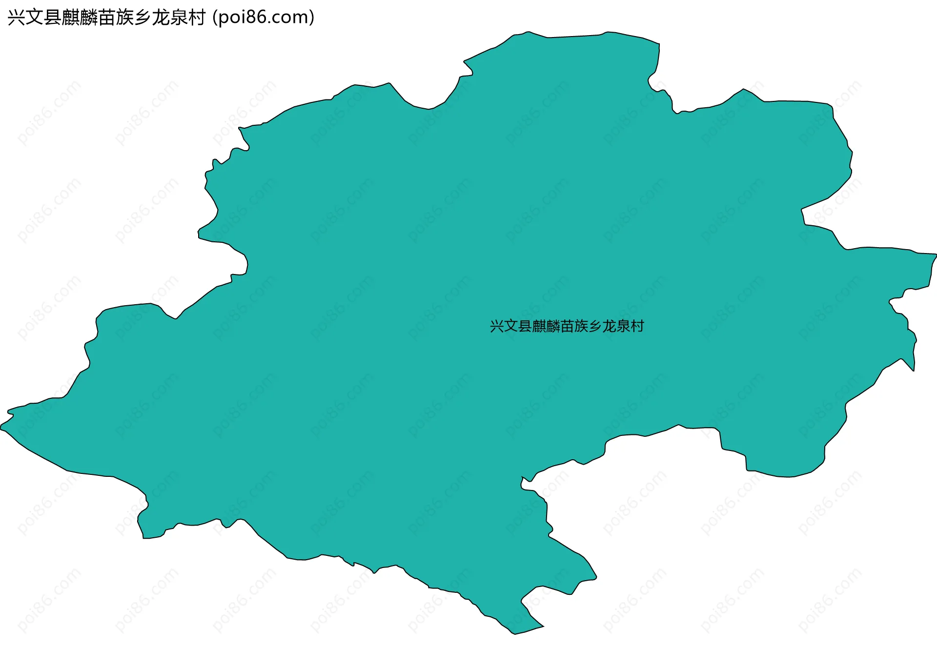 兴文县麒麟苗族乡龙泉村边界地图