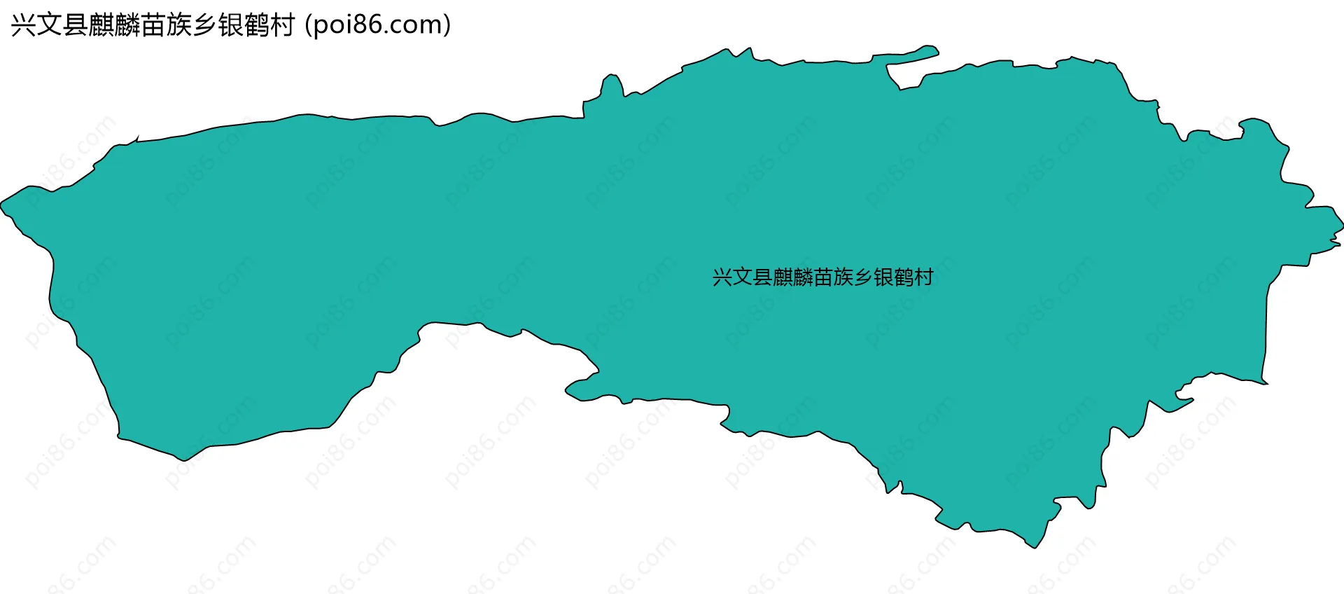 兴文县麒麟苗族乡银鹤村边界地图