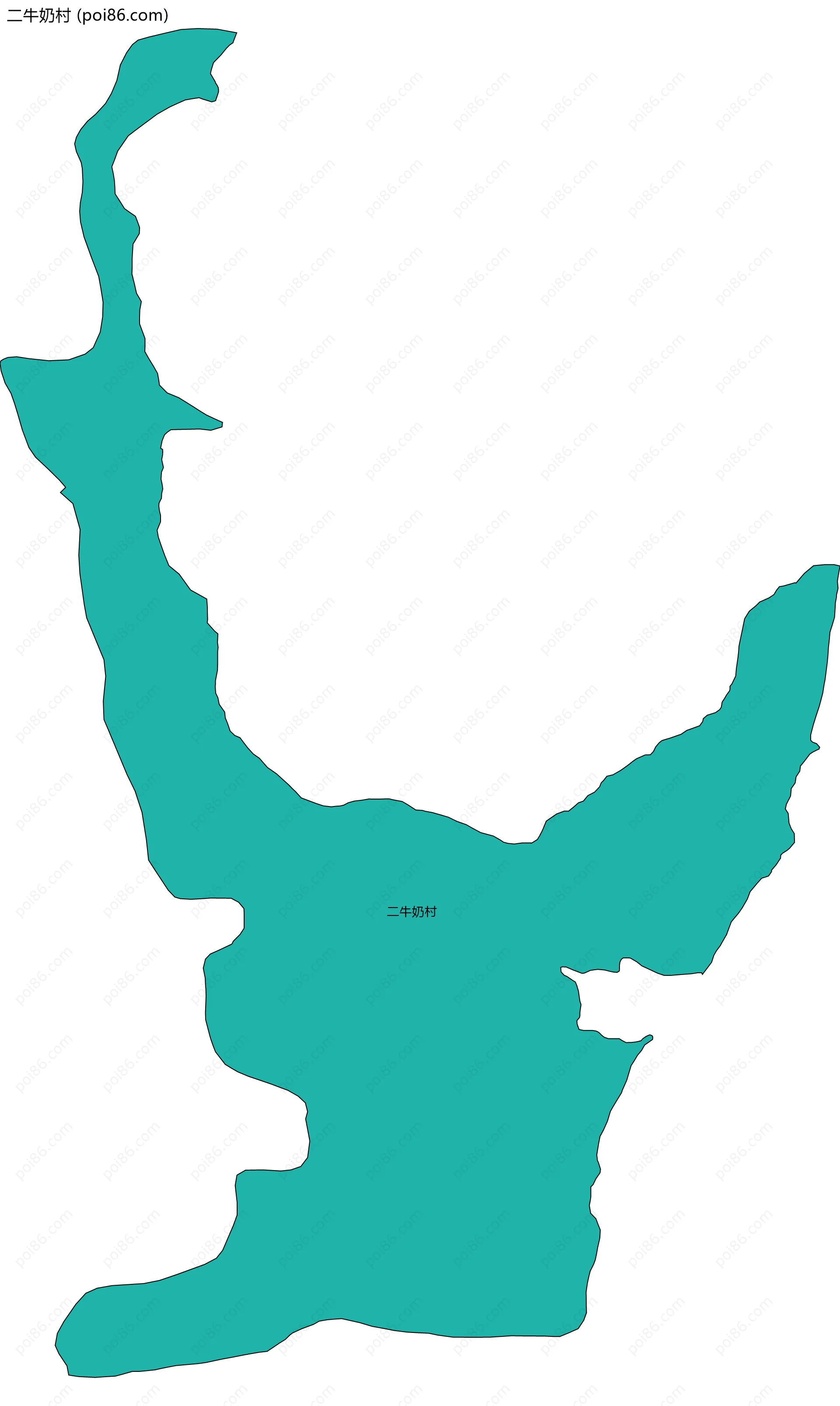 二牛奶村边界地图