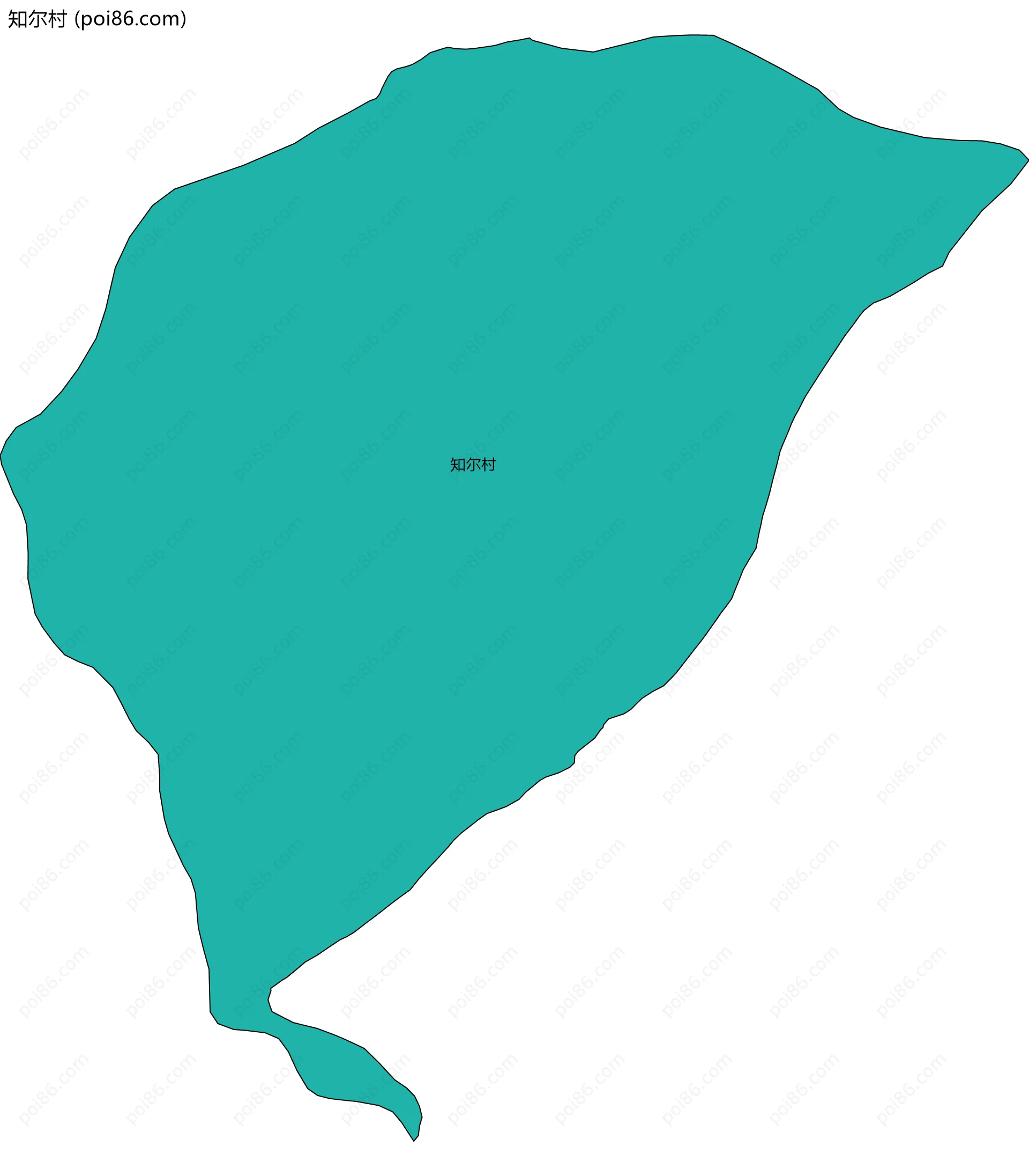 知尔村边界地图