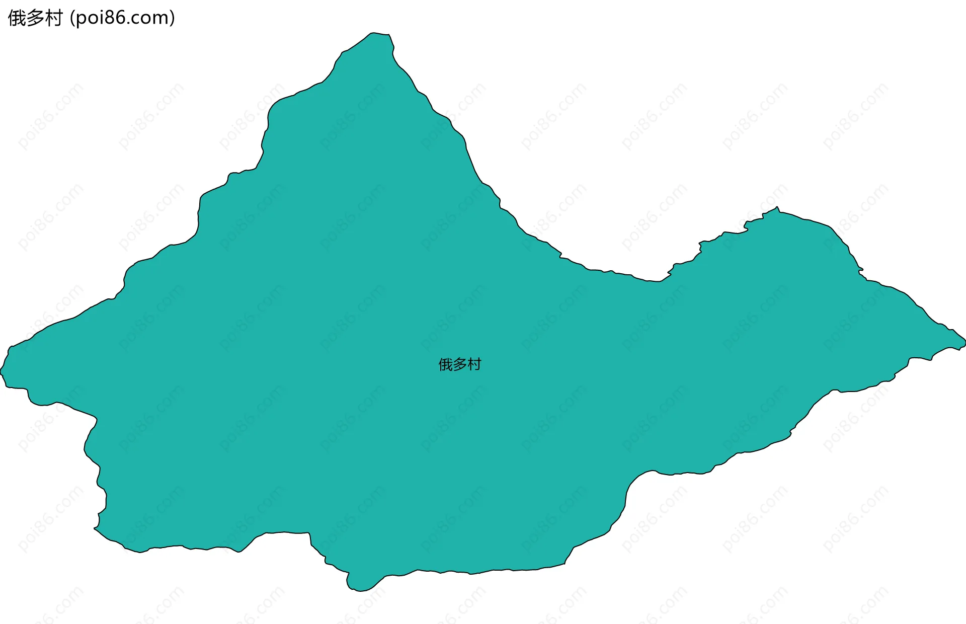 俄多村边界地图