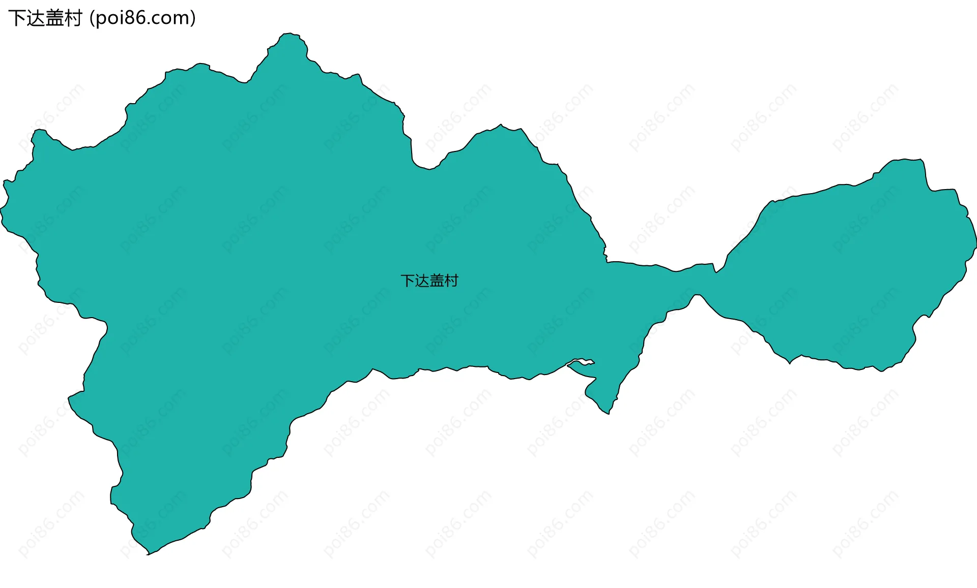 下达盖村边界地图