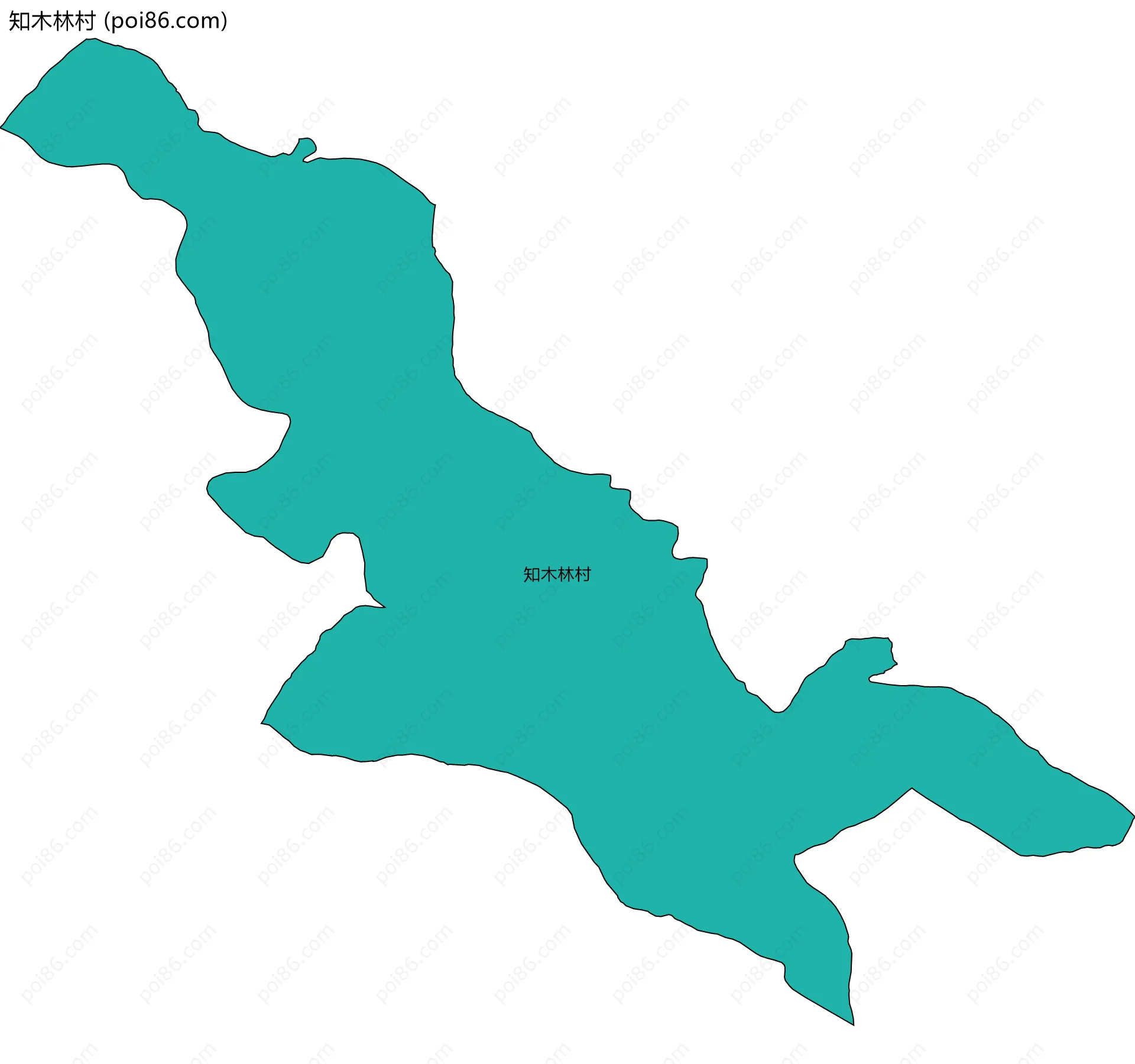 知木林村边界地图