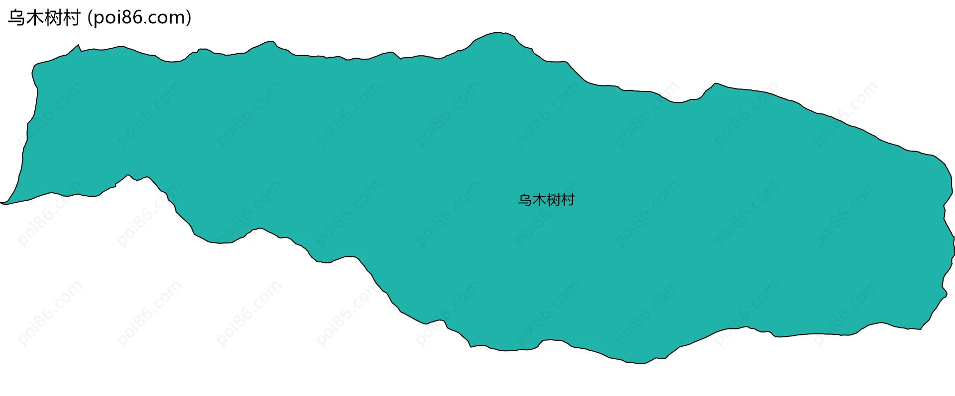 乌木树村边界地图