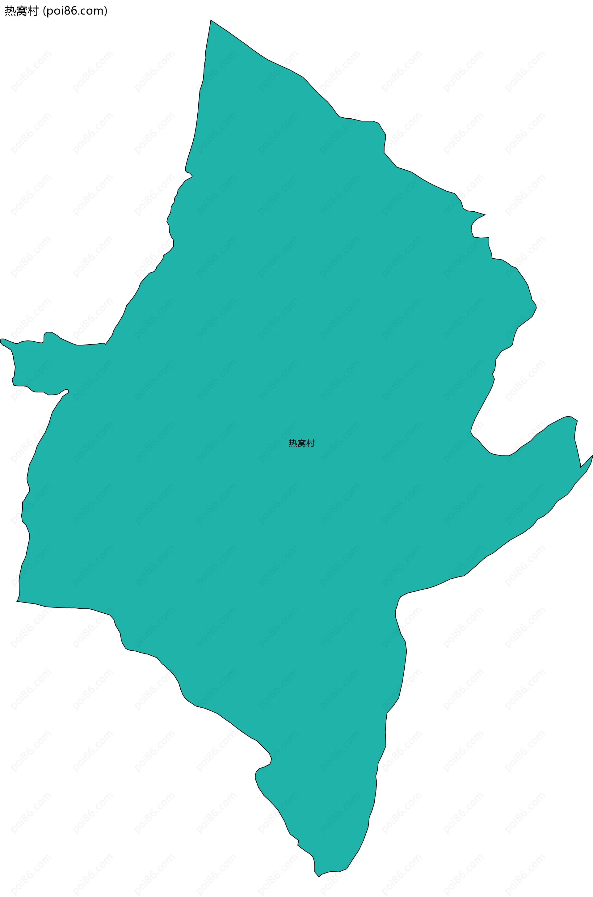 热窝村边界地图