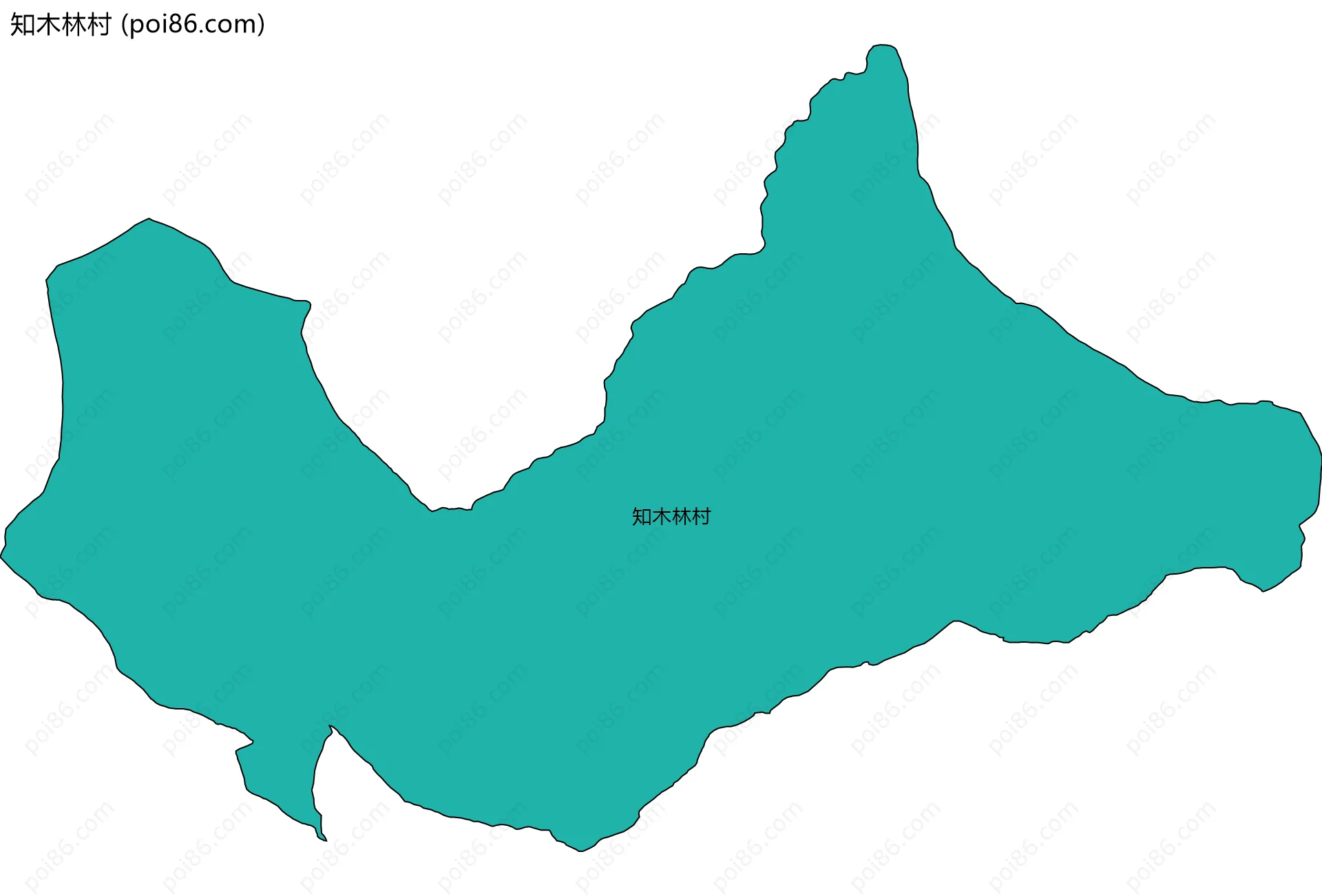 知木林村边界地图