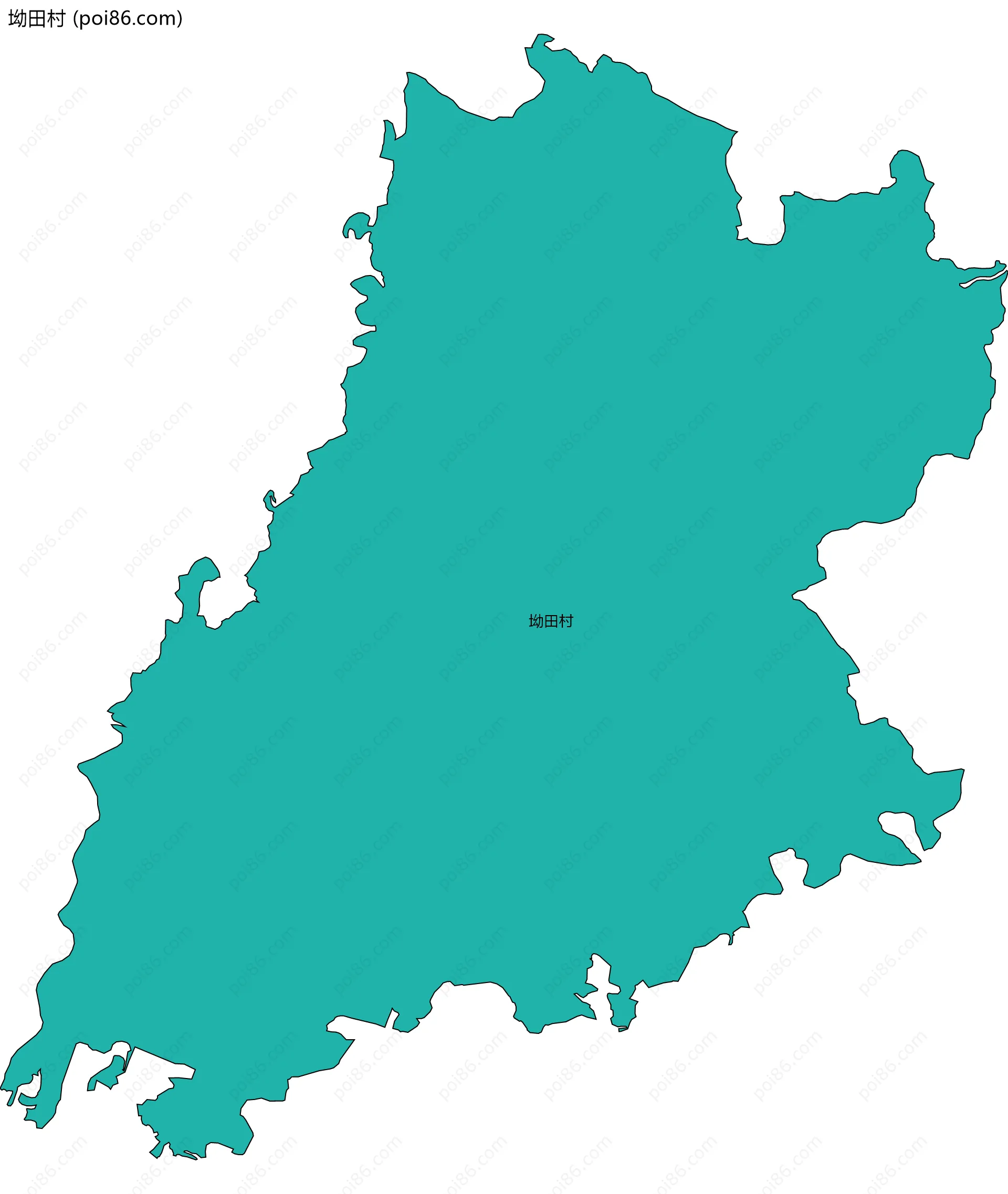 坳田村边界地图