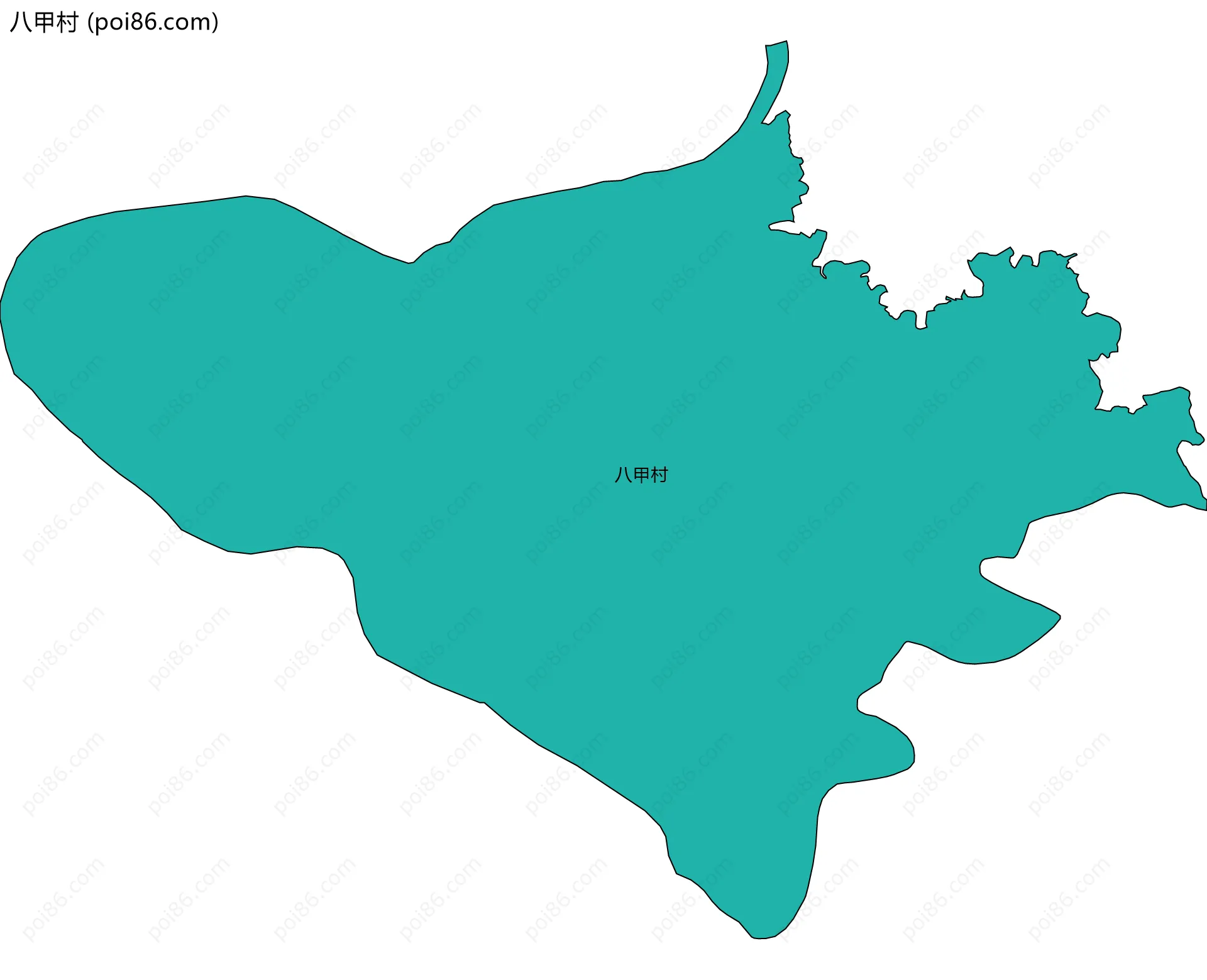 八甲村边界地图