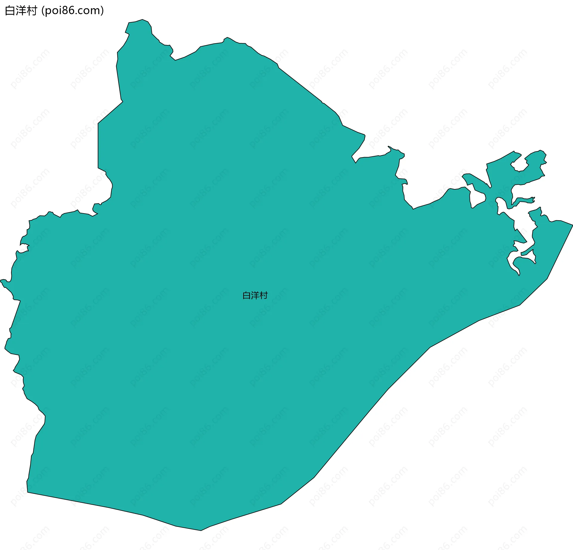 白洋村边界地图