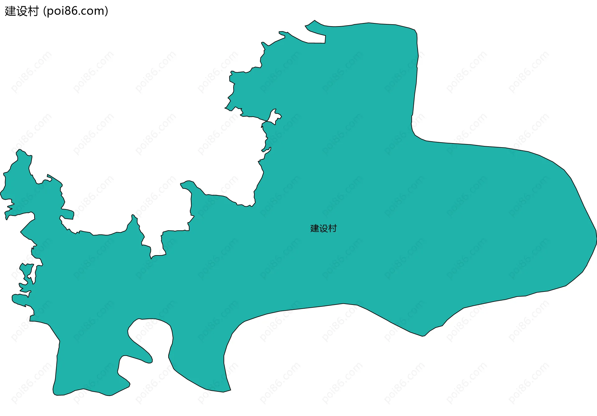 建设村边界地图