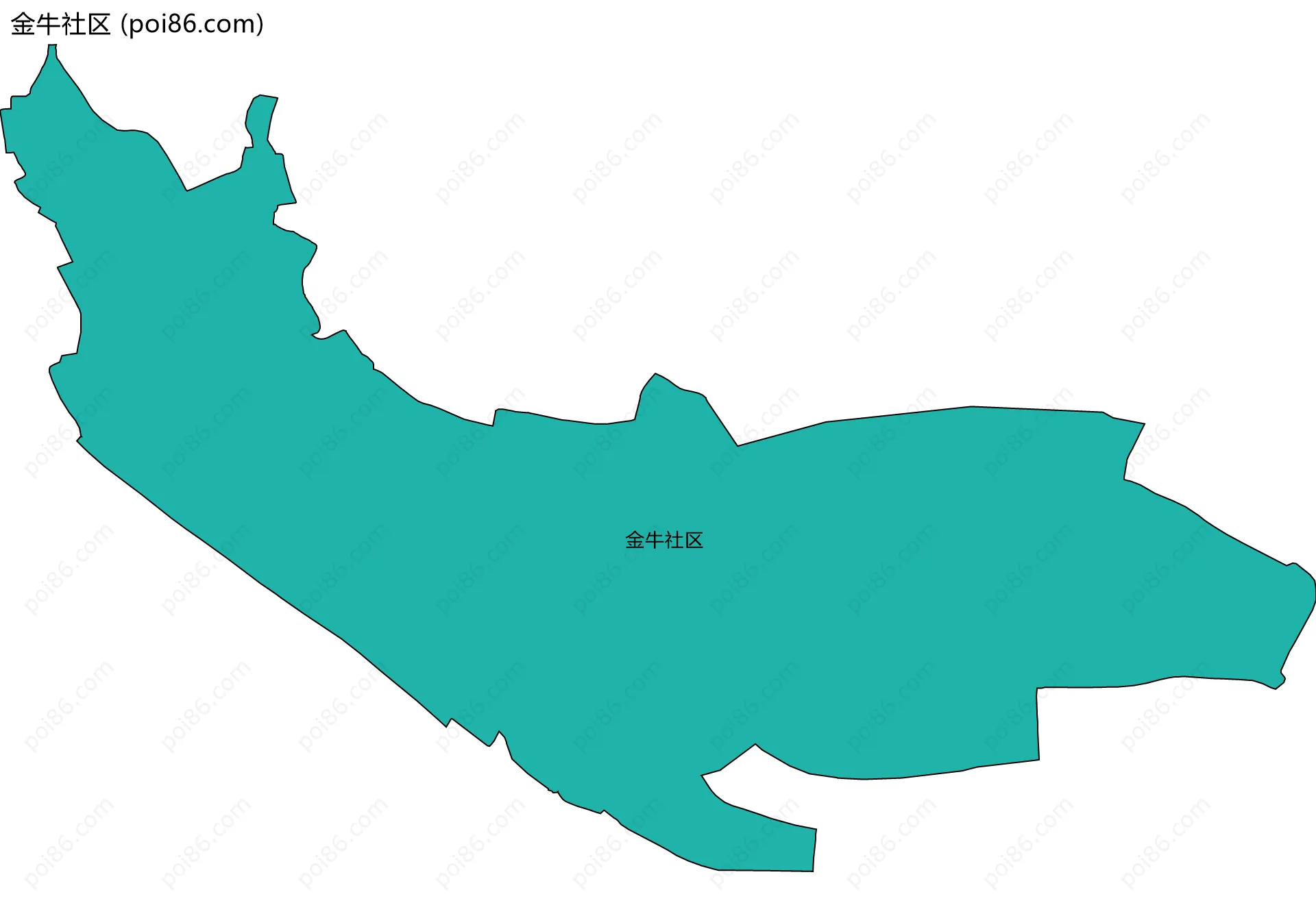 金牛社区边界地图