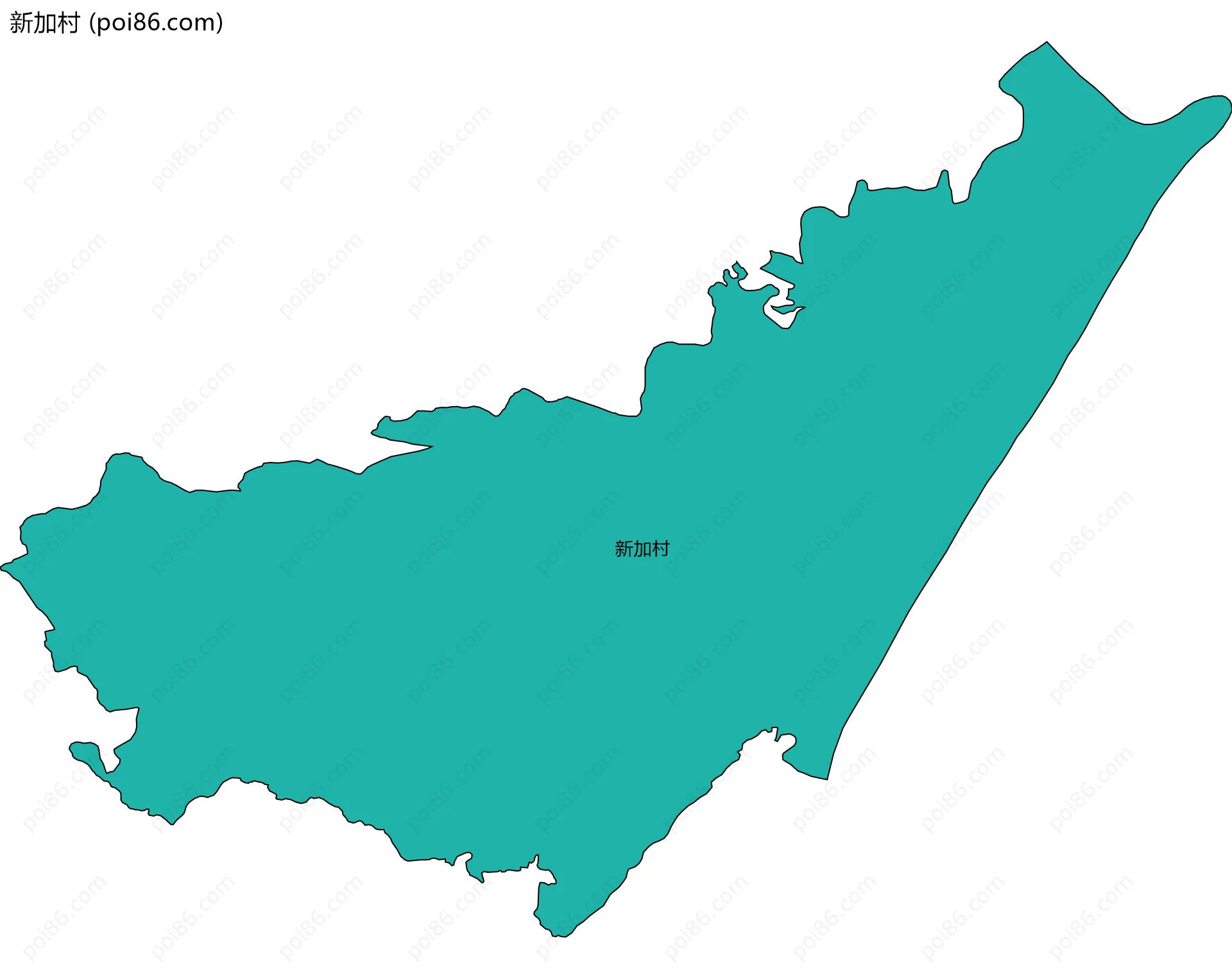 新加村边界地图