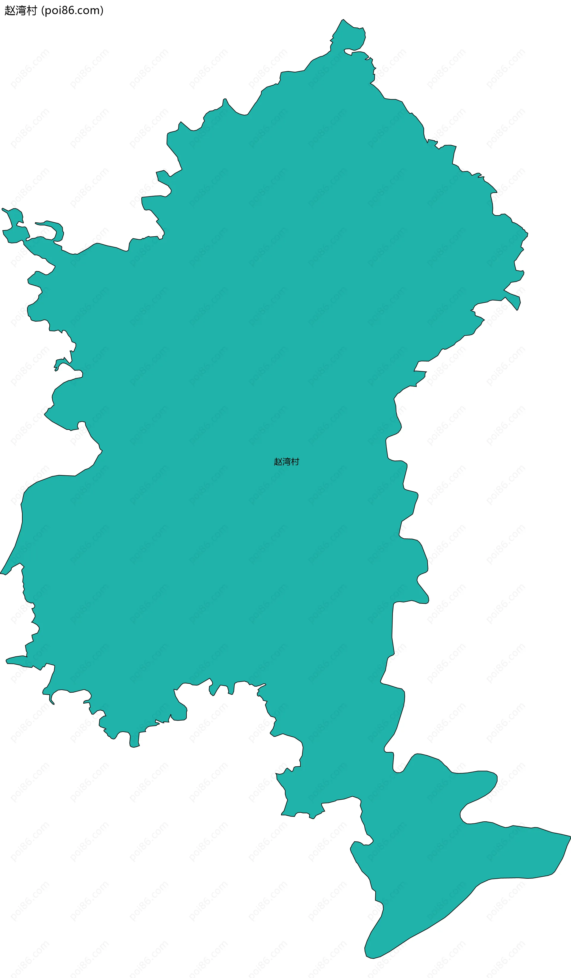 赵湾村边界地图