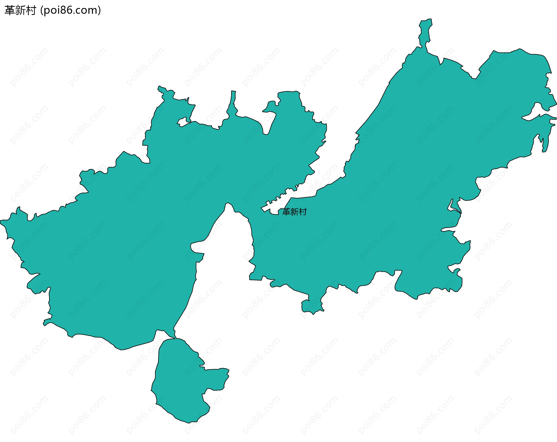 革新村边界地图