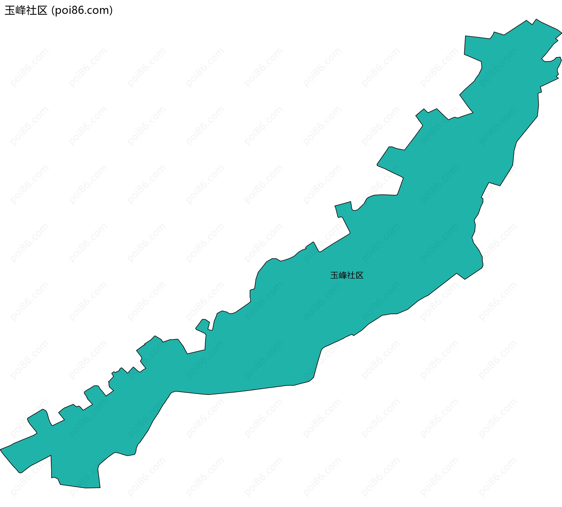 玉峰社区边界地图