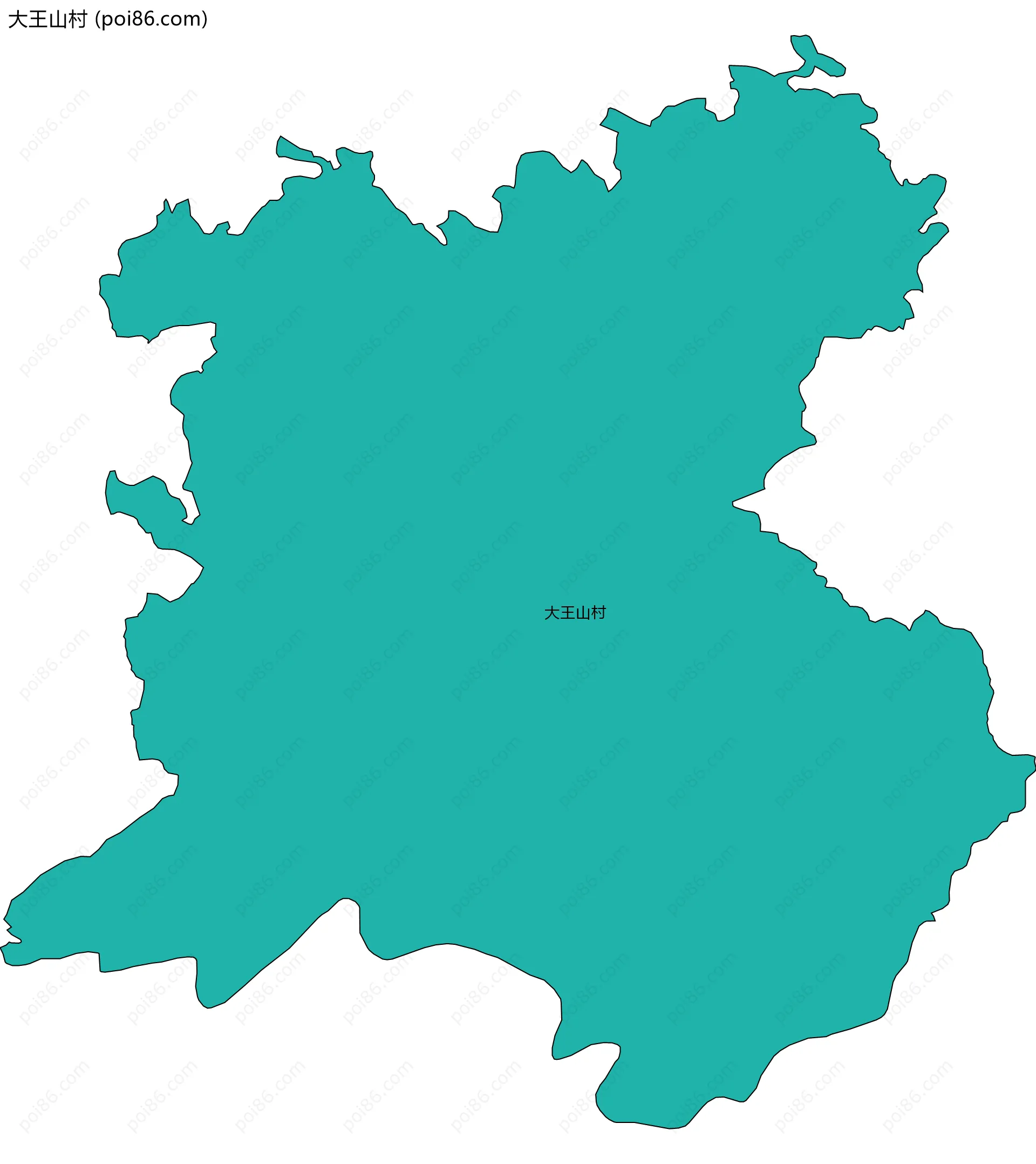 大王山村边界地图