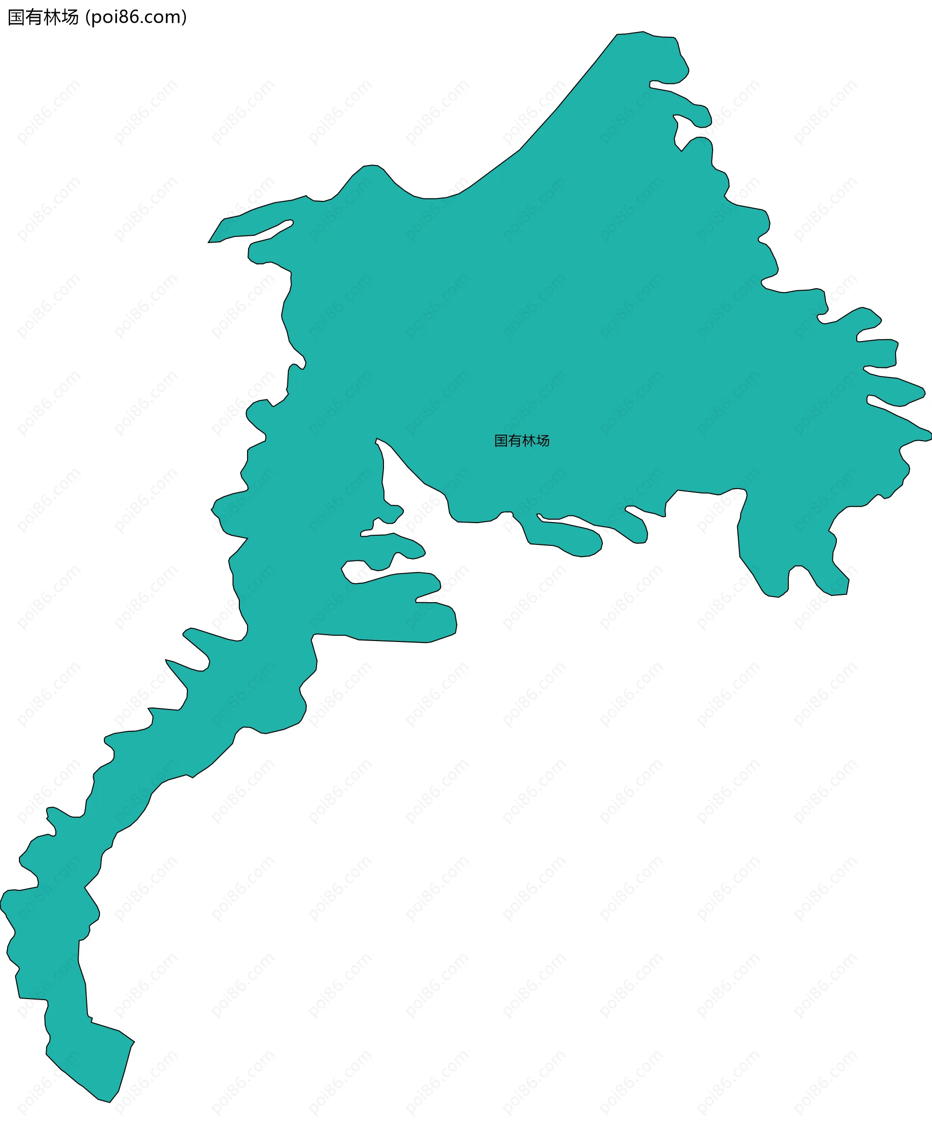 国有林场边界地图