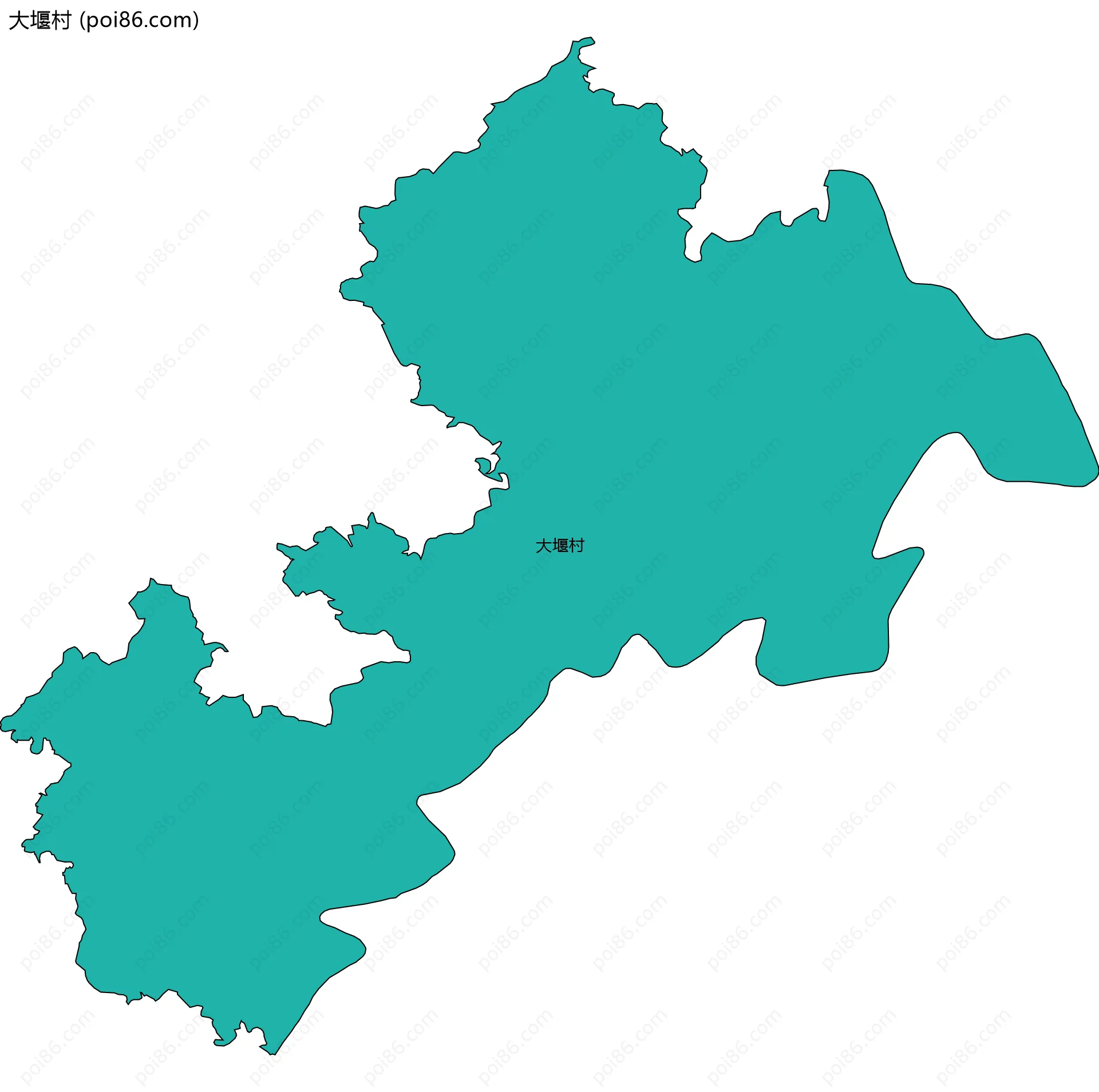 大堰村边界地图