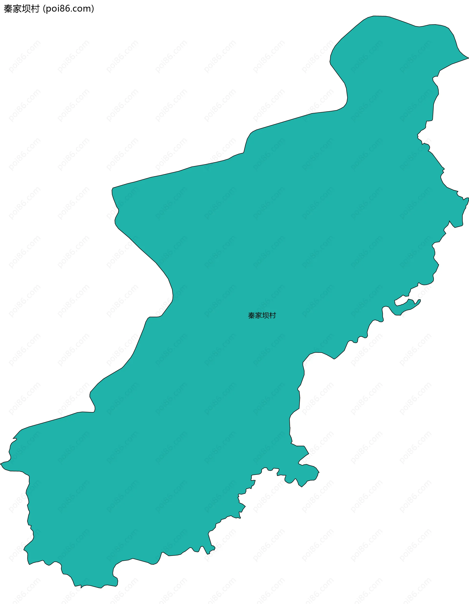 秦家坝村边界地图