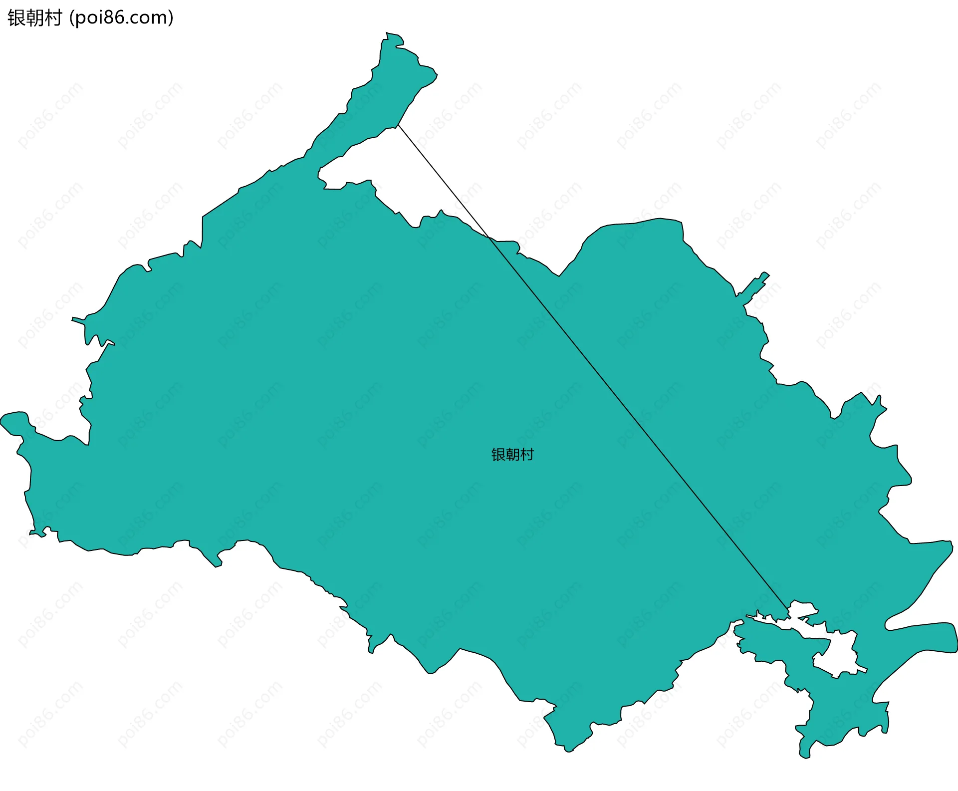 银朝村边界地图