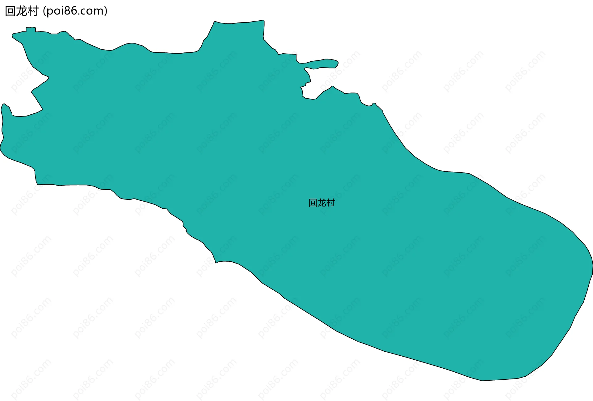 回龙村边界地图