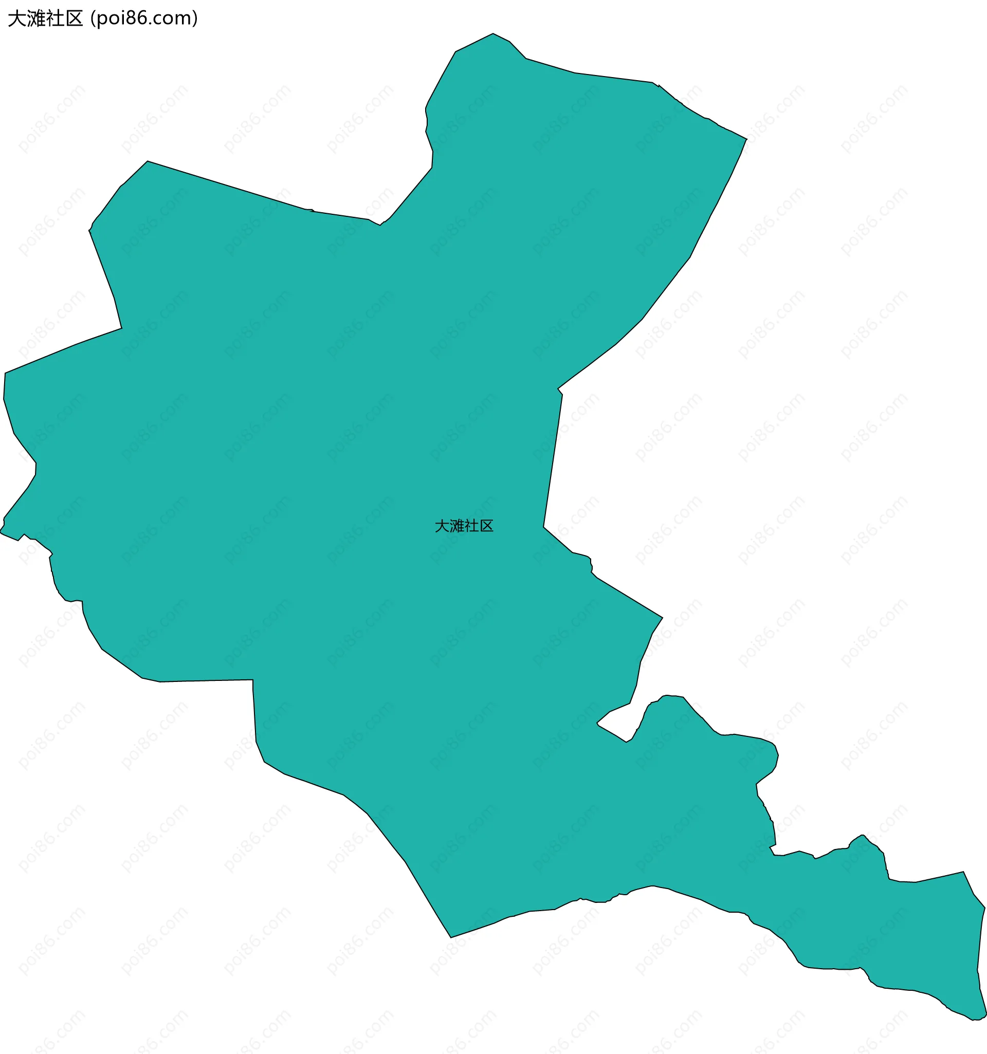 大滩社区边界地图
