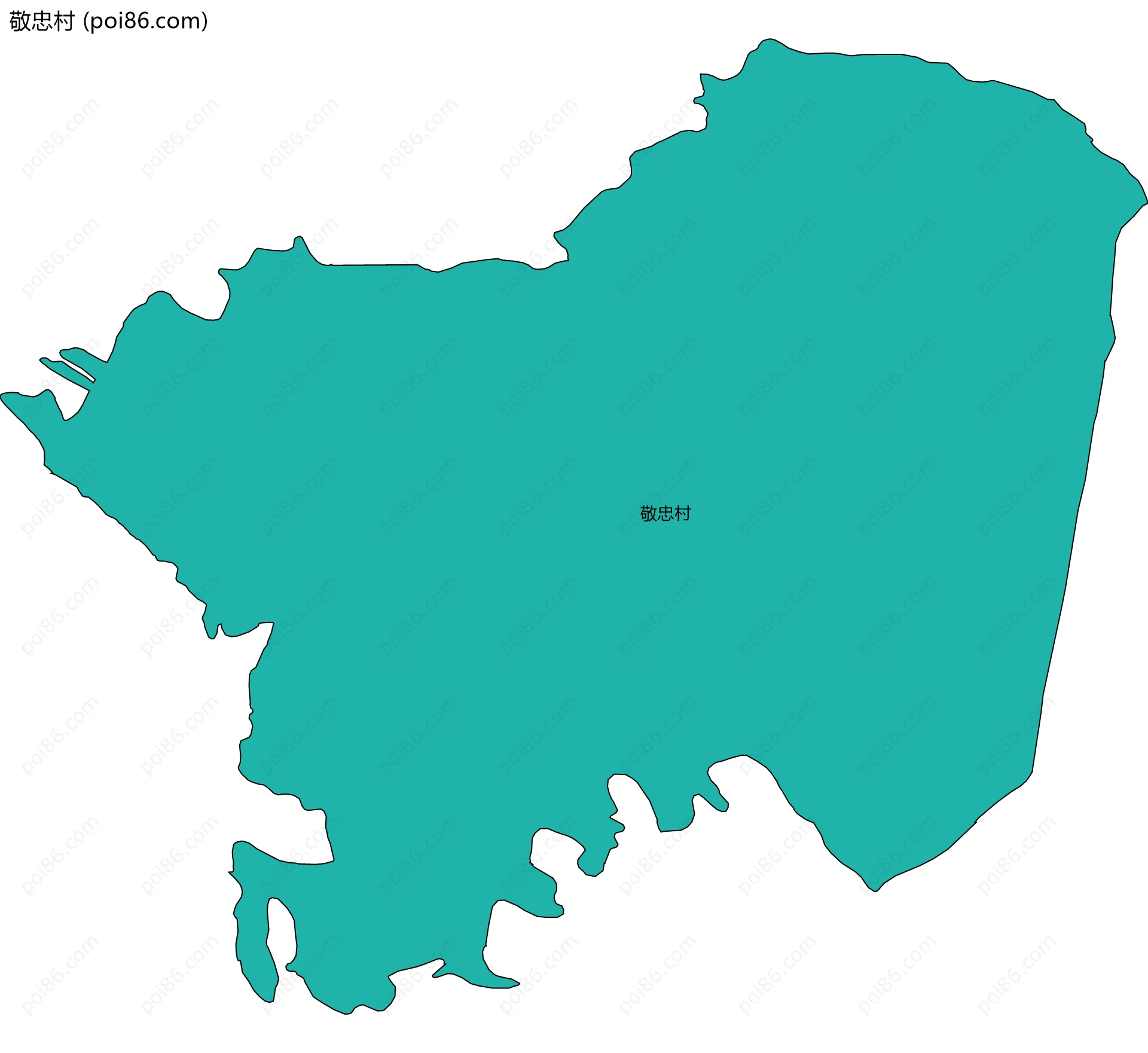 敬忠村边界地图