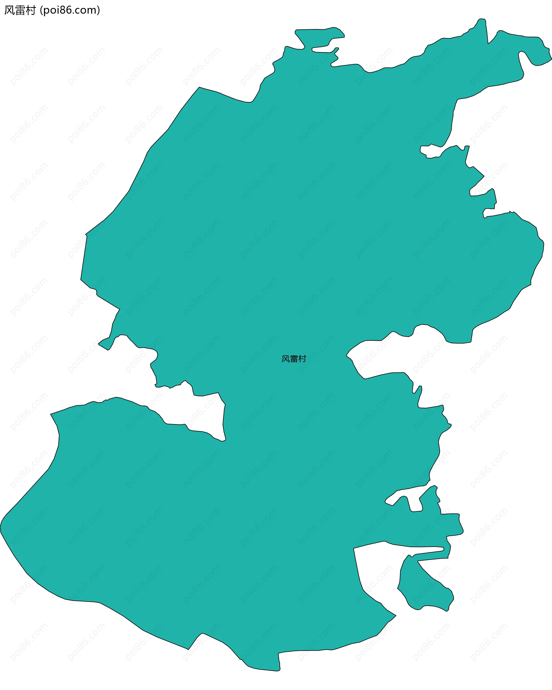 风雷村边界地图