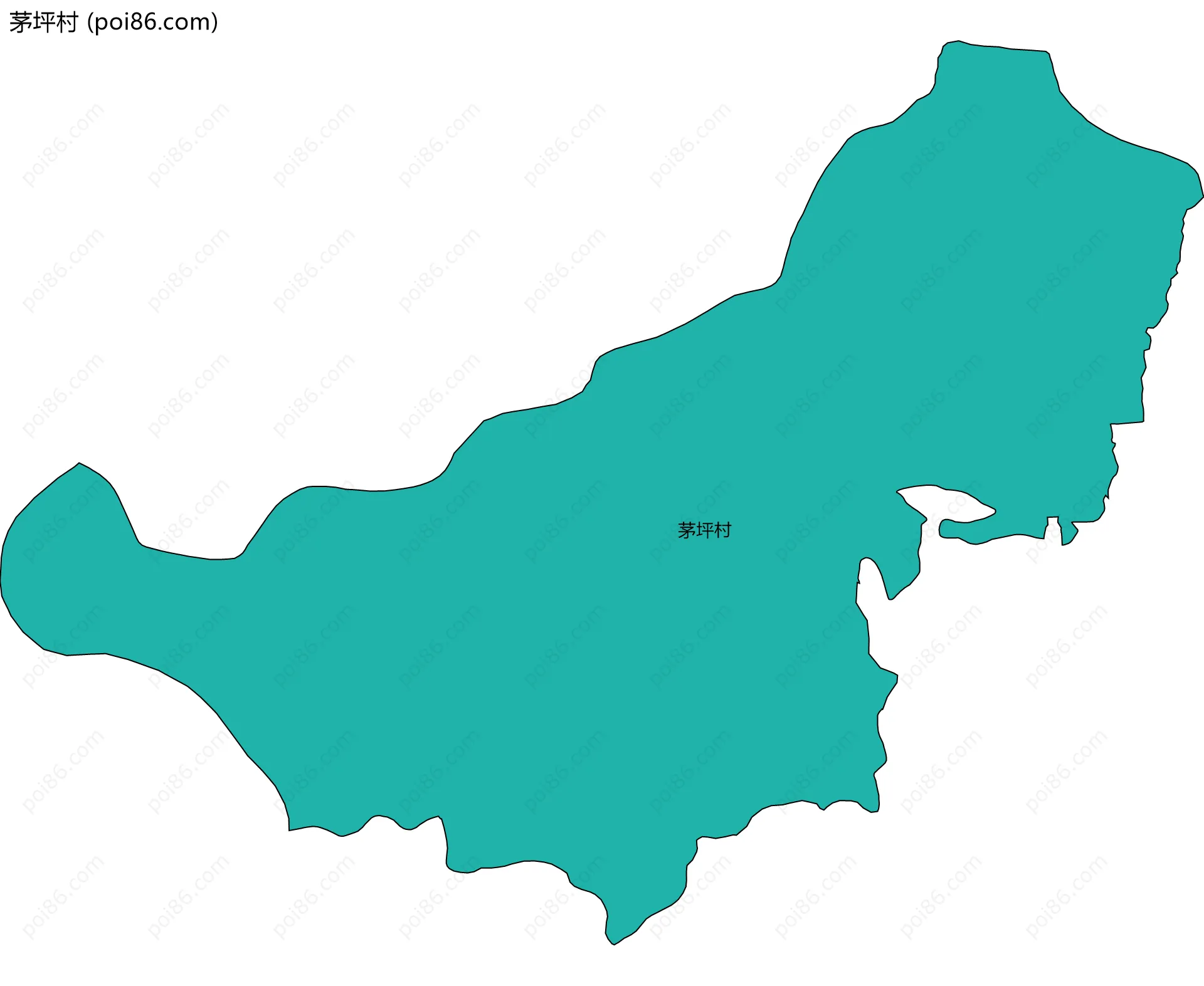 茅坪村边界地图