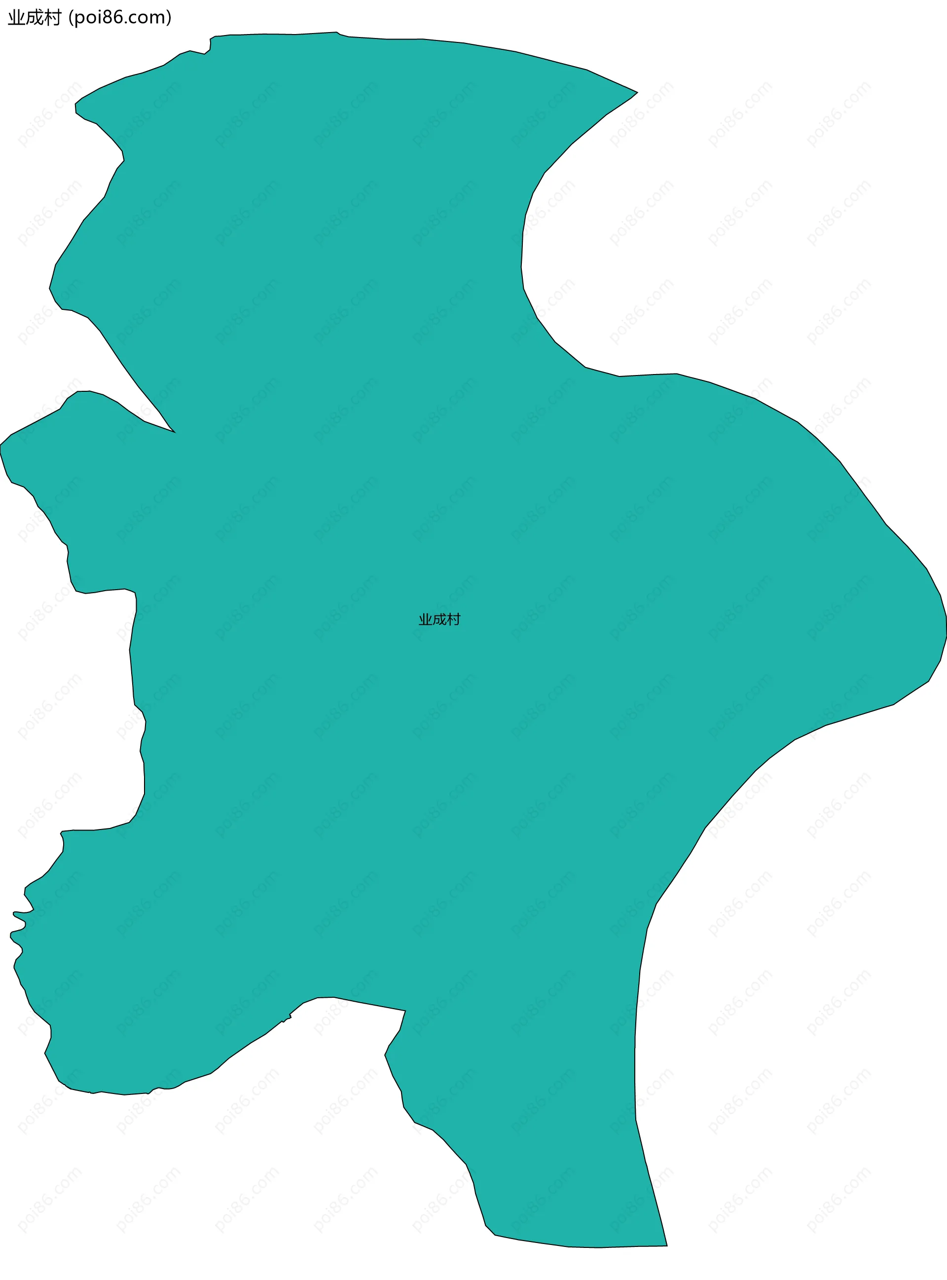 业成村边界地图