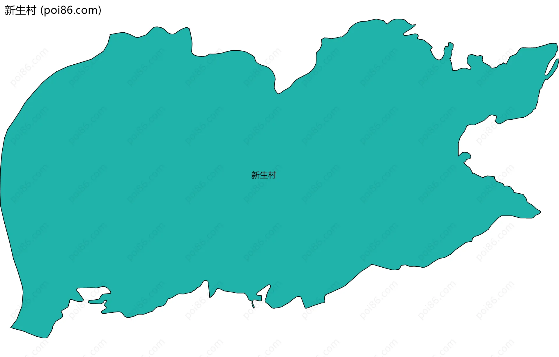 新生村边界地图