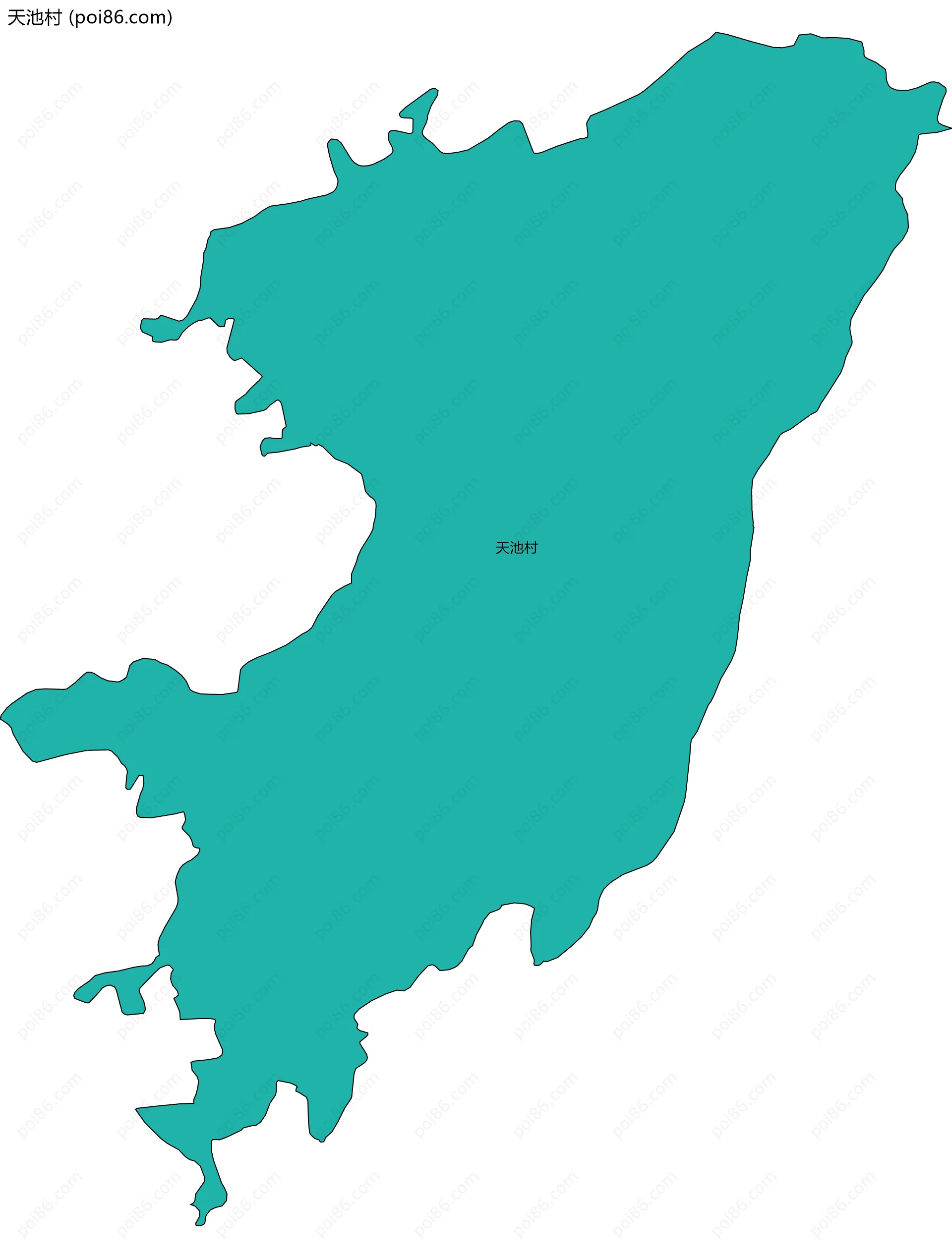 天池村边界地图