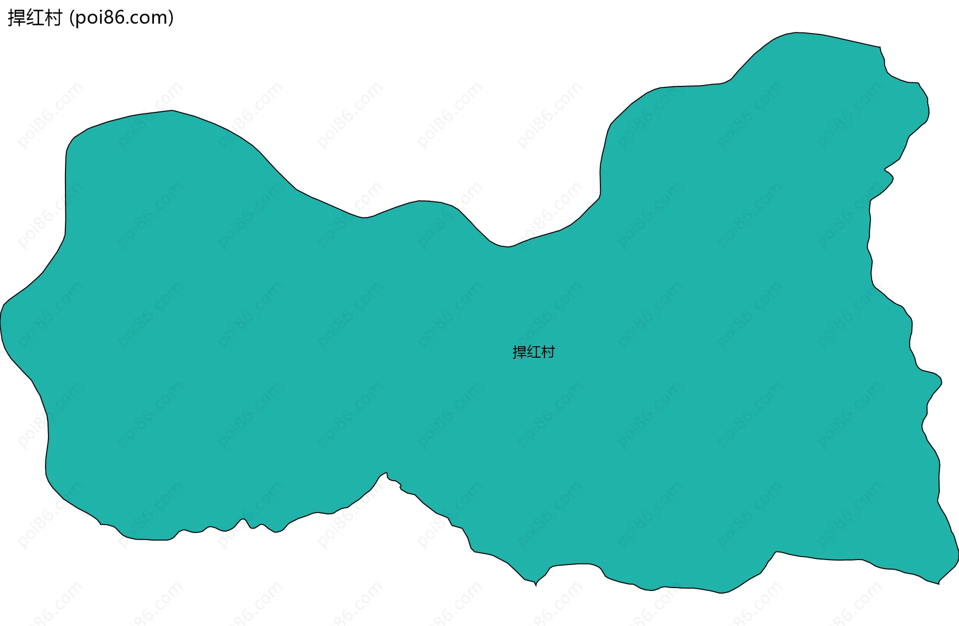 捍红村边界地图