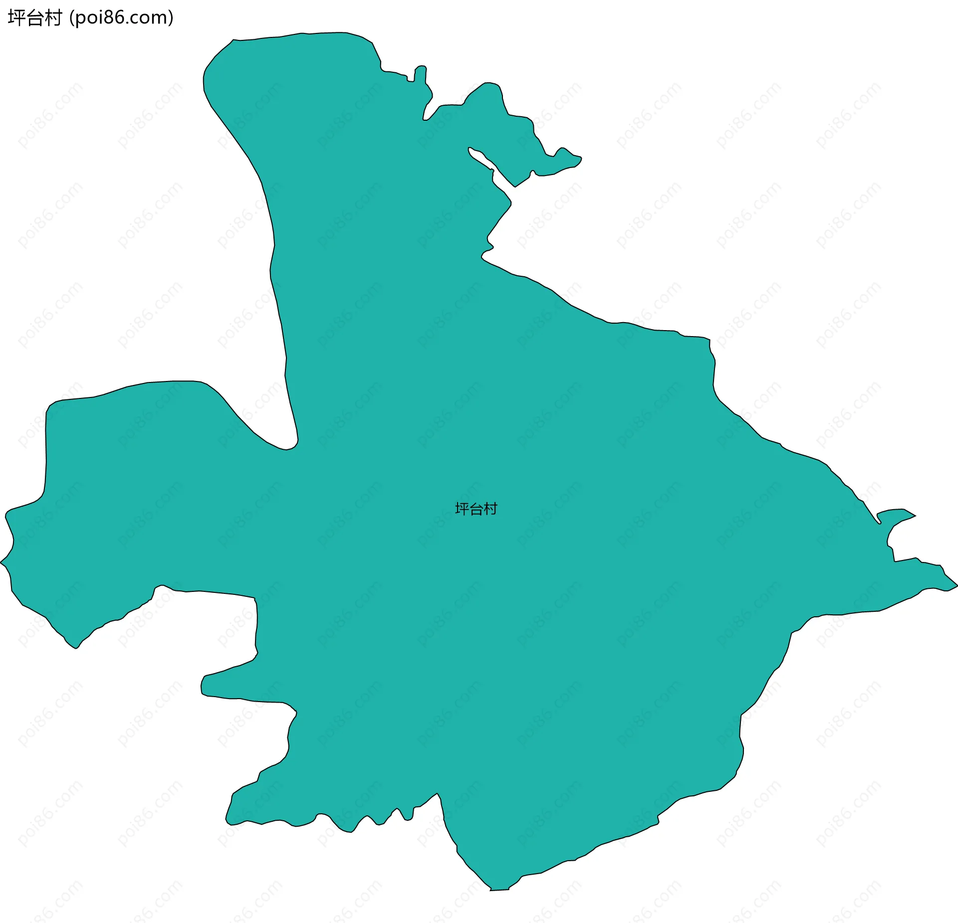 坪台村边界地图