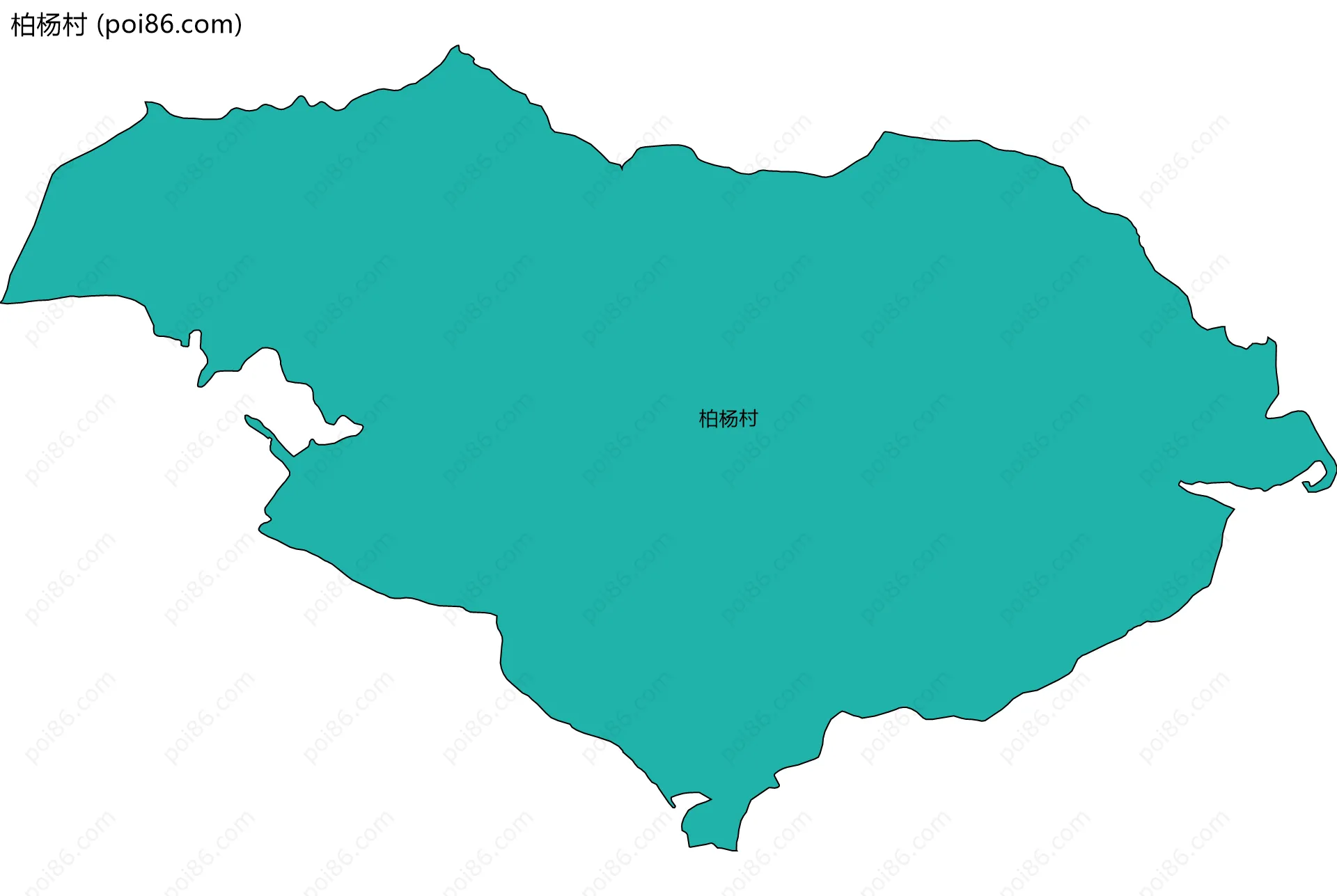 柏杨村边界地图